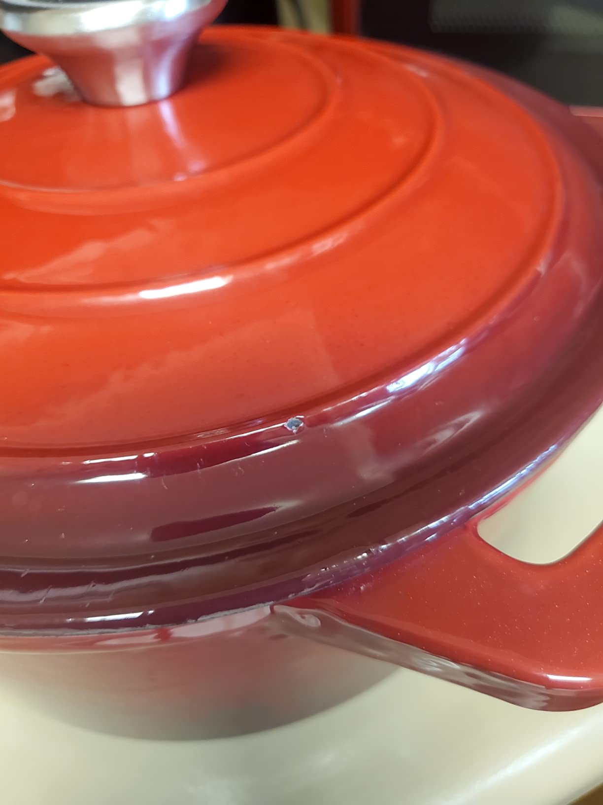 Puricon 5.5 Quart Enameled Cast Iron Dutch Oven with Lid, 5.5 QT Deep Round Dutch Oven Pot with Dual Handles -Teal customer photo 1