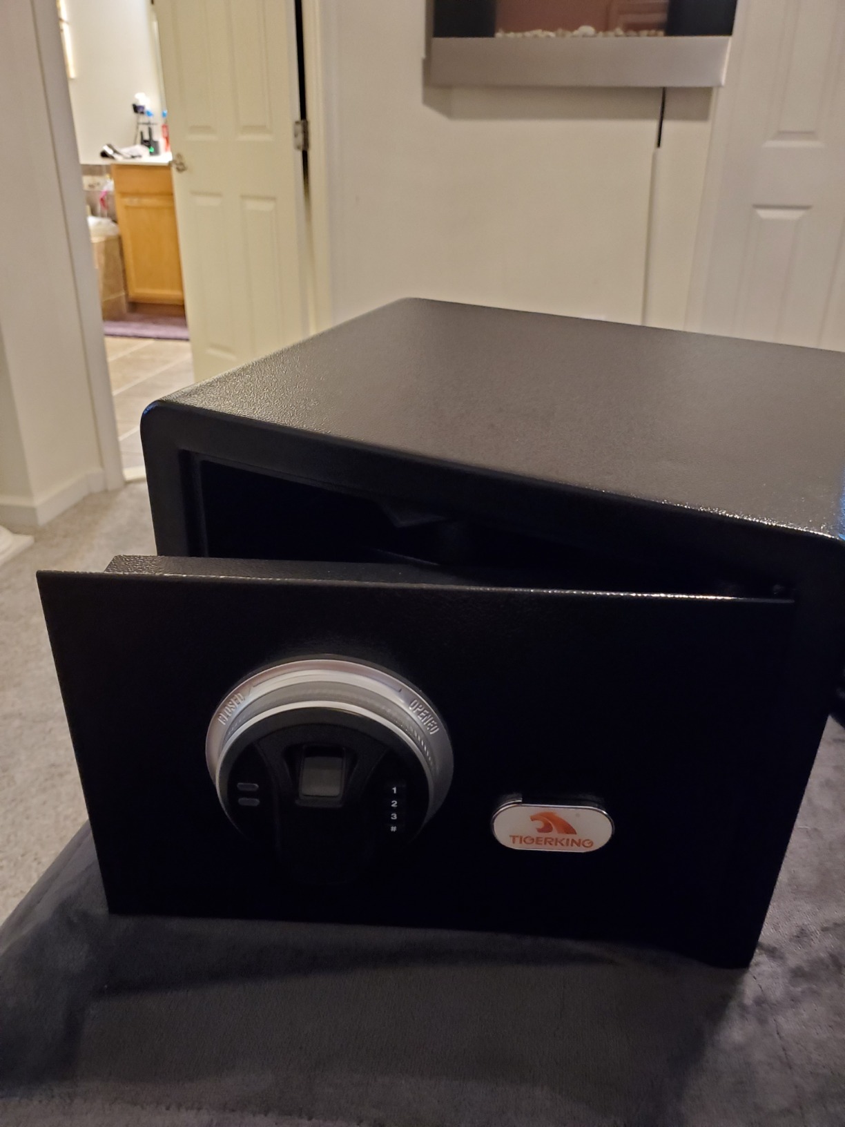 TIGERKING Biometric Small Home Safe with key and digital keypad customer photo 1