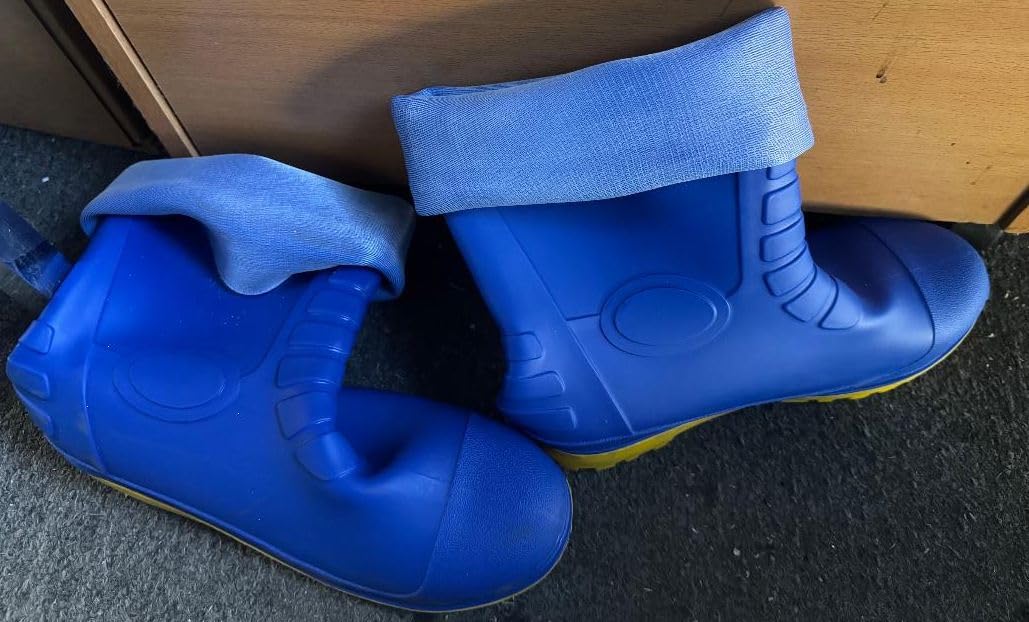 HISEA Men's Steel-Toe Rain Boots, Rubber Boots Waterproof Slip Resistant customer photo 2