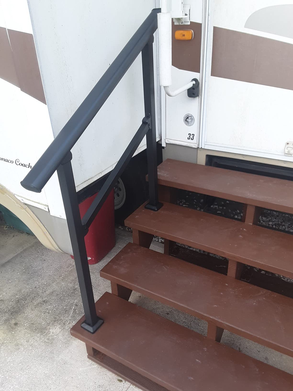 CR Fence & Rail Handrails for Outdoor Steps & Indoor Stair Railing Kit, 3-4 Steps Safety Hand Rail for Porch & Deck customer photo 2