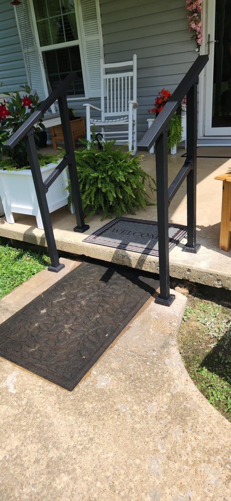 CR Fence & Rail Handrails for Outdoor Steps & Indoor Stair Railing Kit for Seniors, 1-2 Steps Safety Hand Rail for Porch & Deck, with 26