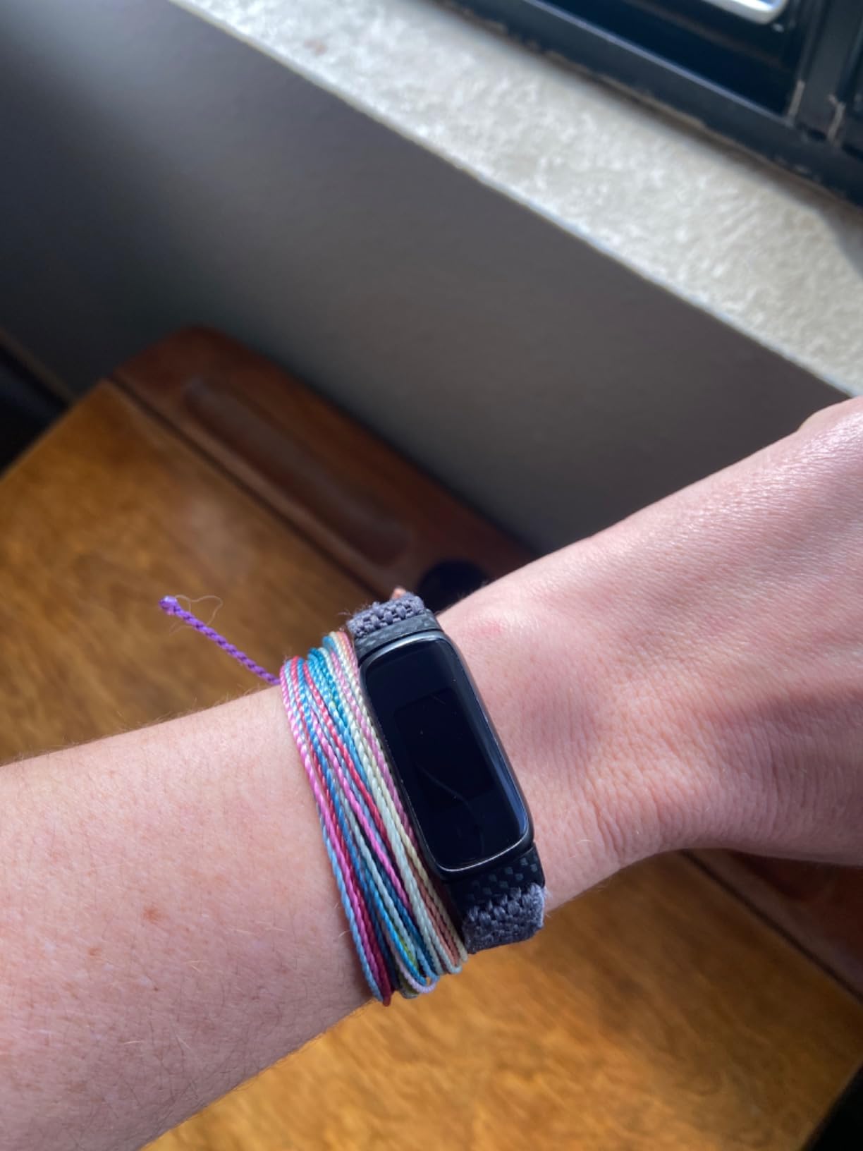 Fitbit Luxe Special Edition Fitness and Wellness Tracker, Gorjana Soft Gold Stainless Steel Parker Link Bracelet, One Size (S & L Peony Classic Bands Included) customer photo 1
