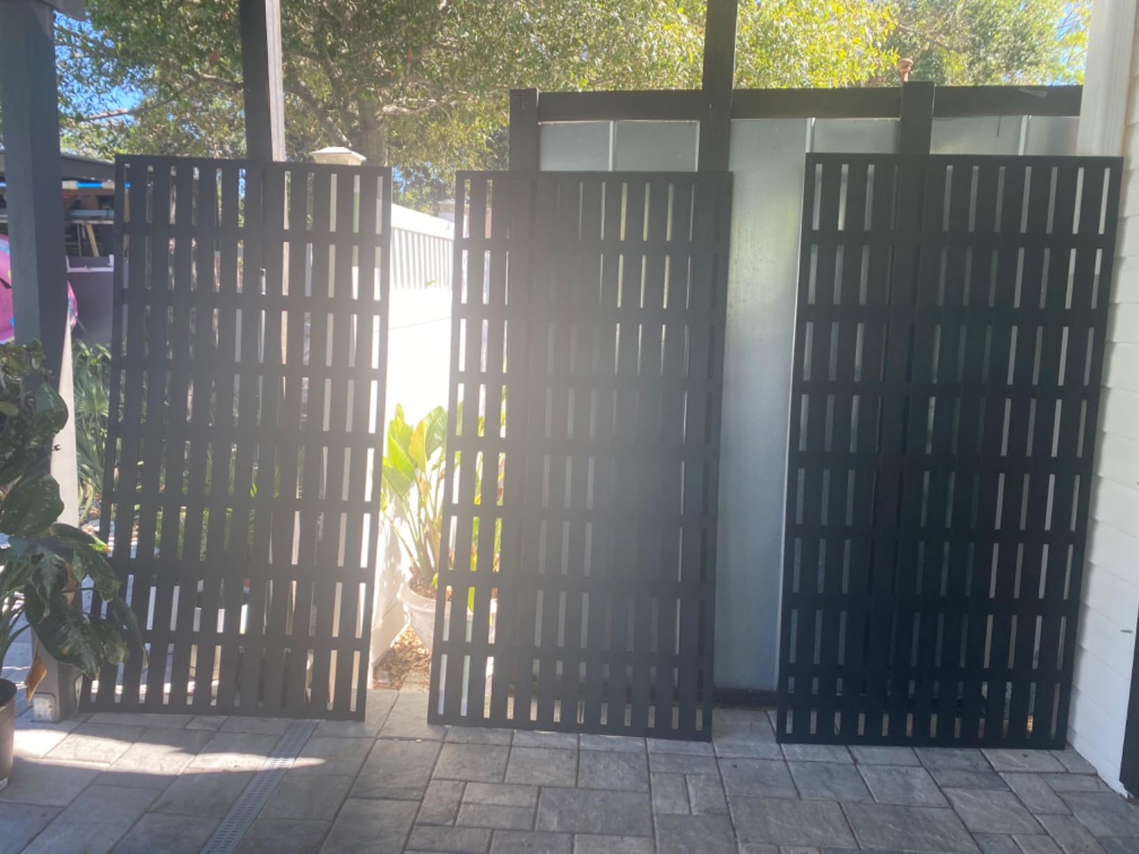 3'x6' Boardwalk Decorative Screen Panel, Black customer photo 1