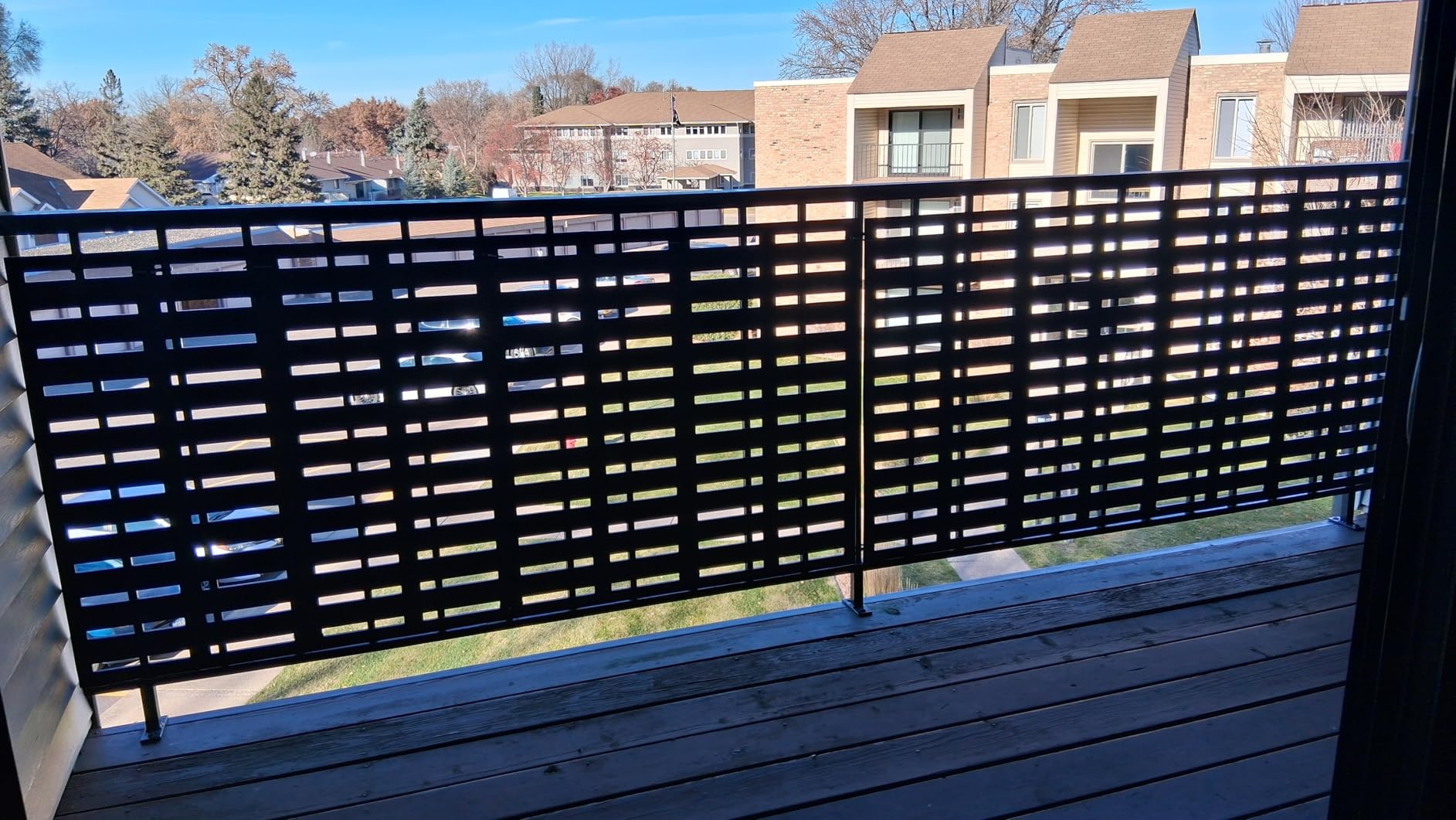 3'x6' Boardwalk Decorative Screen Panel, Black customer photo 2