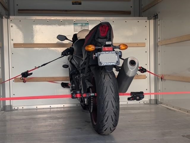 Rhino USA Retractable Ratchet Straps (4-Pack) - 1in x 10ft, Black | 1,209lb Break Strength, Auto Self Retracting Design. For Truck, Cargo Trailer, Motorcycle, ATV & UTV Tie Downs. Black customer photo 2