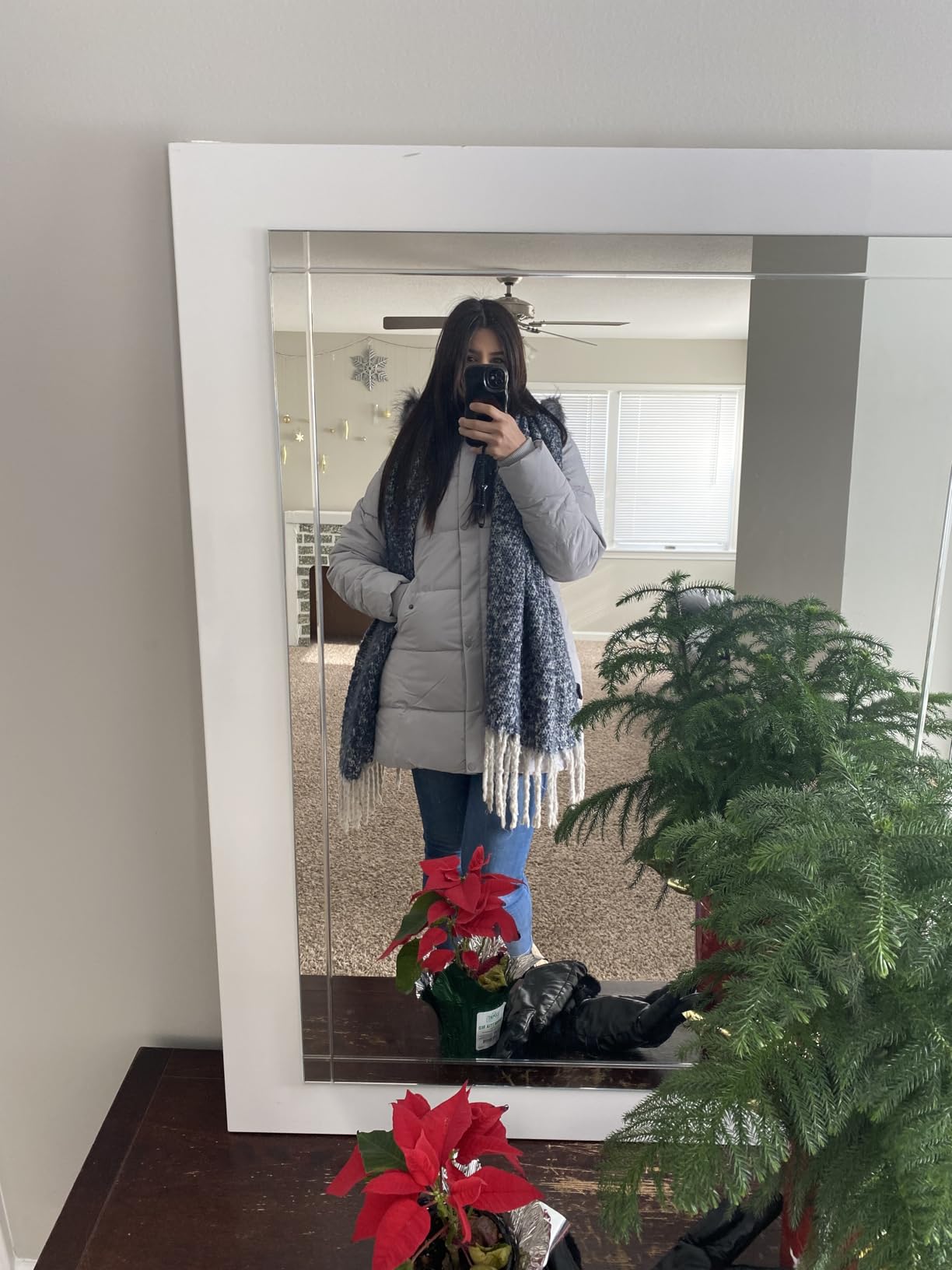 GGleaf Women's Winter Thicken Puffer Coat (Standard & Plus Size) Warm Snow Jacket with Fur Removable Hood customer photo 2