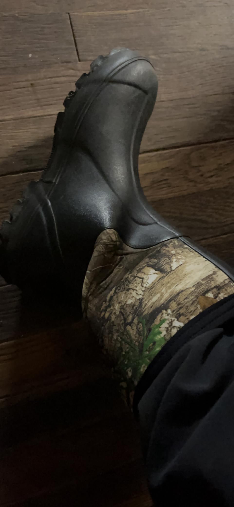 TIDEWE Rubber Boots for Men, Waterproof Hunting Work Boots customer photo 2