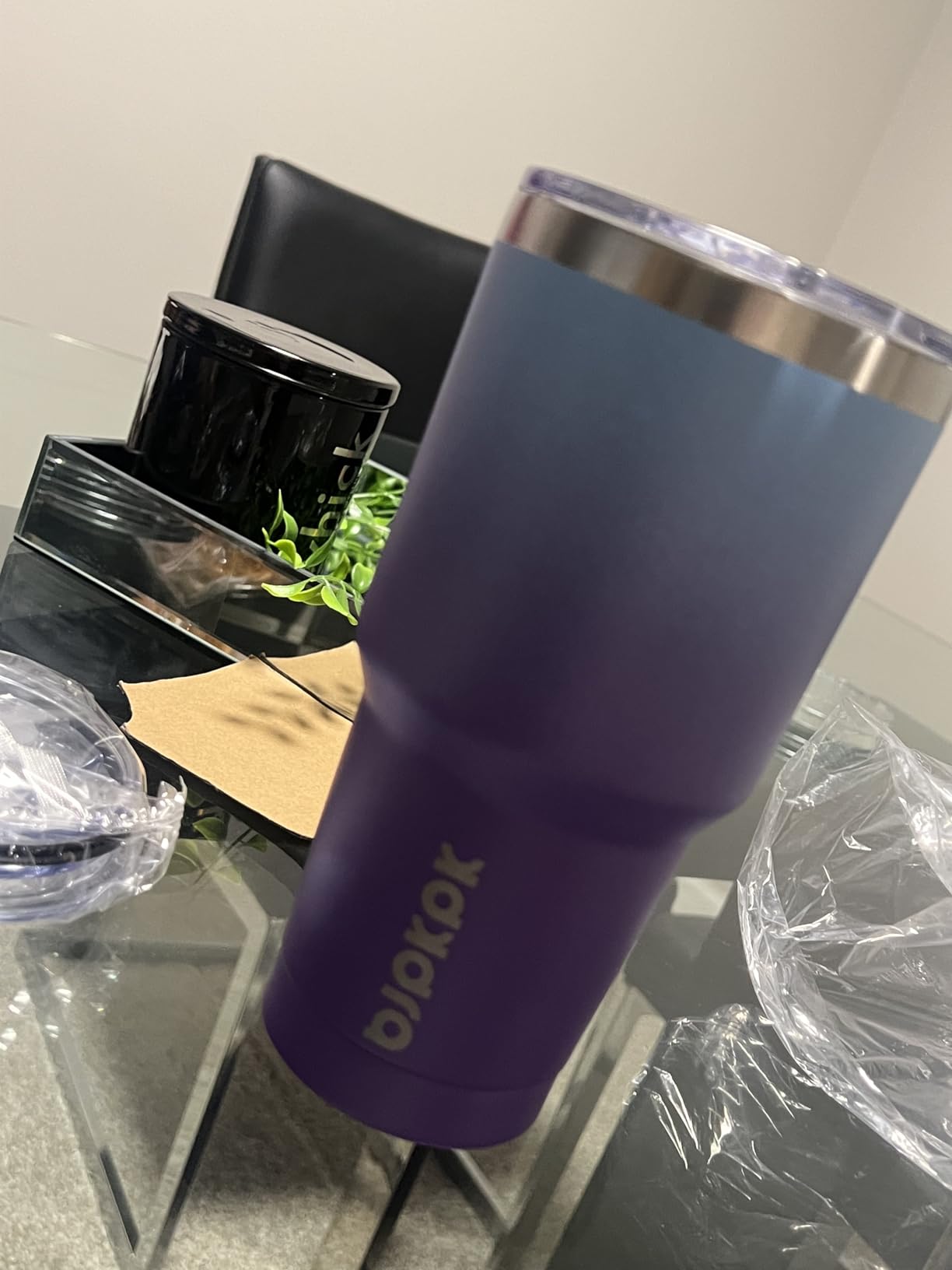 BJPKPK 20oz Coffee Tumbler with Lid & Straw, Insulated Stainless Steel Mug customer photo 2