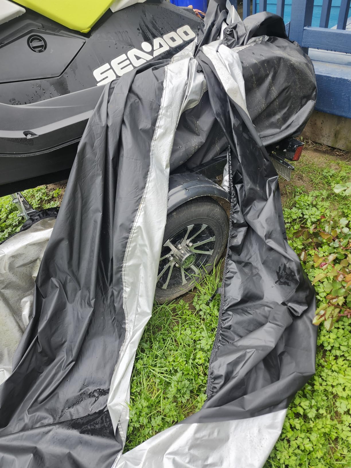 NEVERLAND Jet Ski Cover Jetski Covers 2 3 Seater fits Lengths 115'' to 120