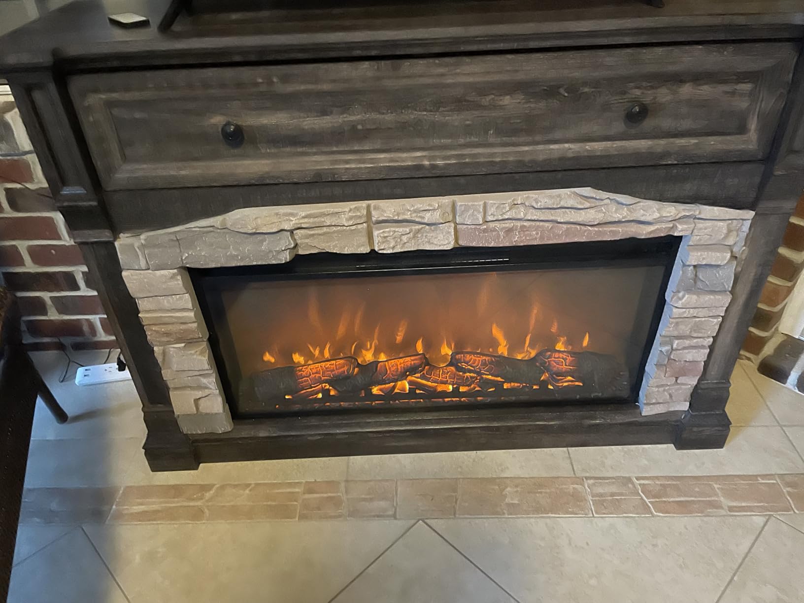 GenStone Faux Stacked Stone Left Corner Panel 12.5