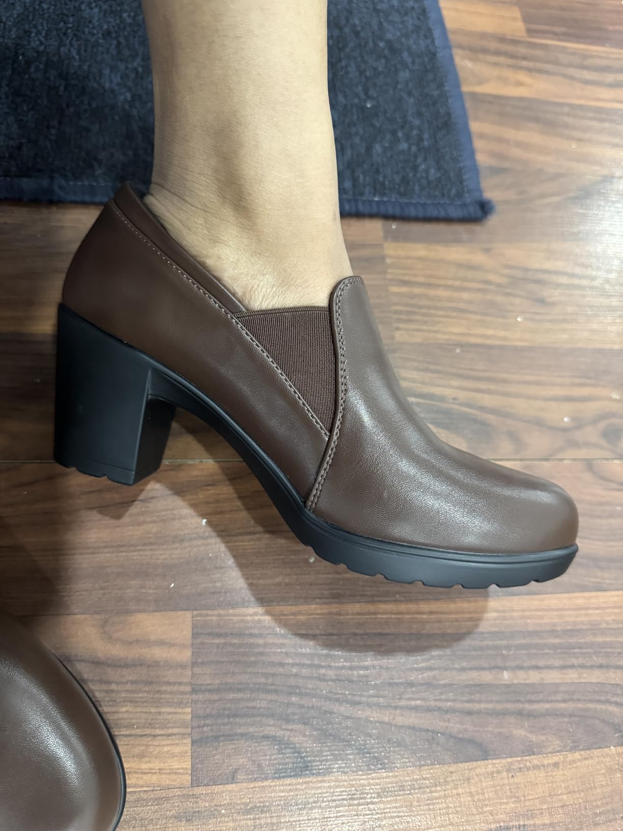 DREAM PAIRS Women's Dress Shoes Block Heel Loafers Pumps customer photo 2