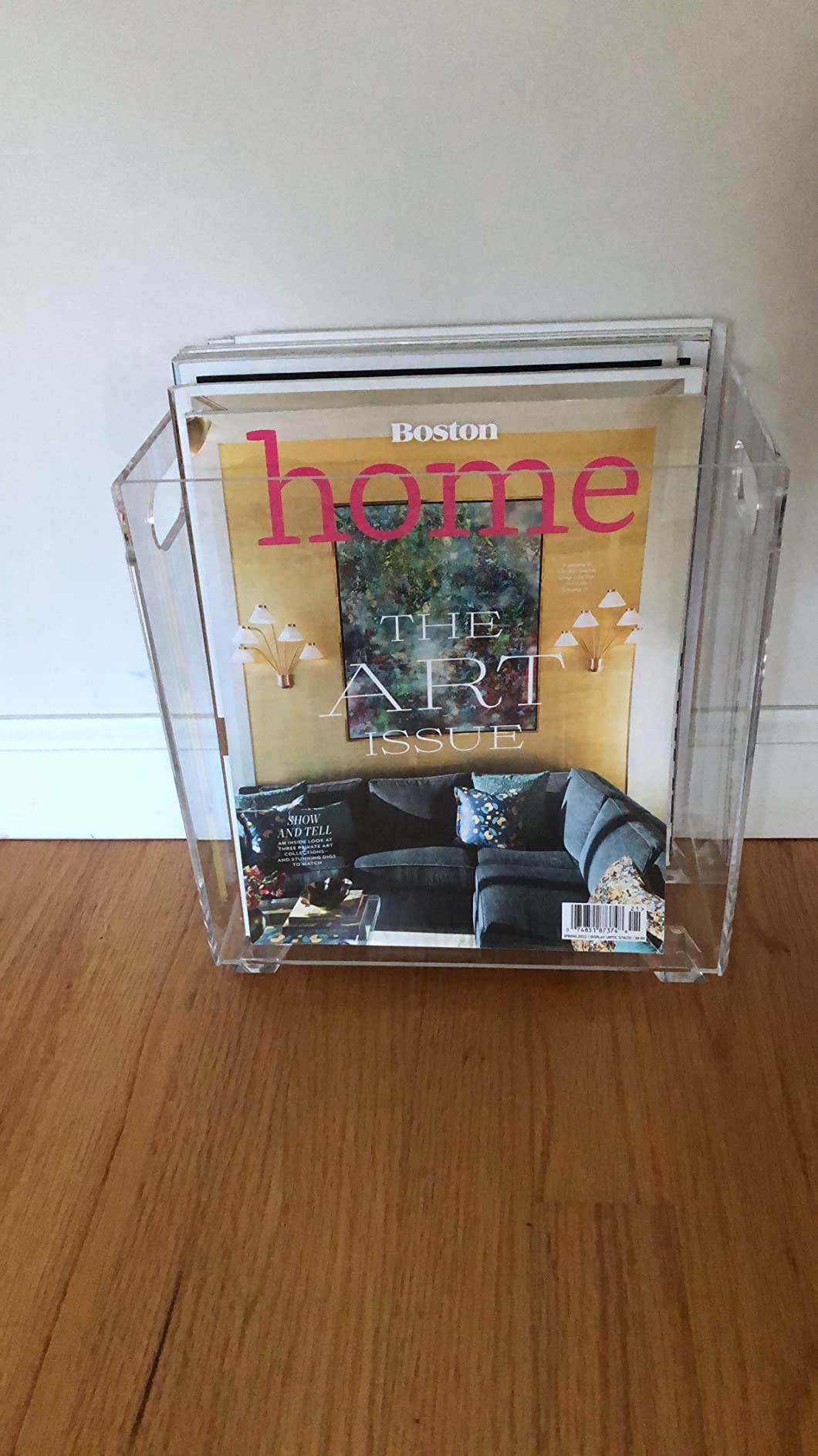 Stock Your Home Acrylic Magazine Holder - Crystal Clear Holder - Shatterproof - Open Top - Space Saver - For Magazines, Publications, Office Desk, Reception, Waiting Room customer photo 2