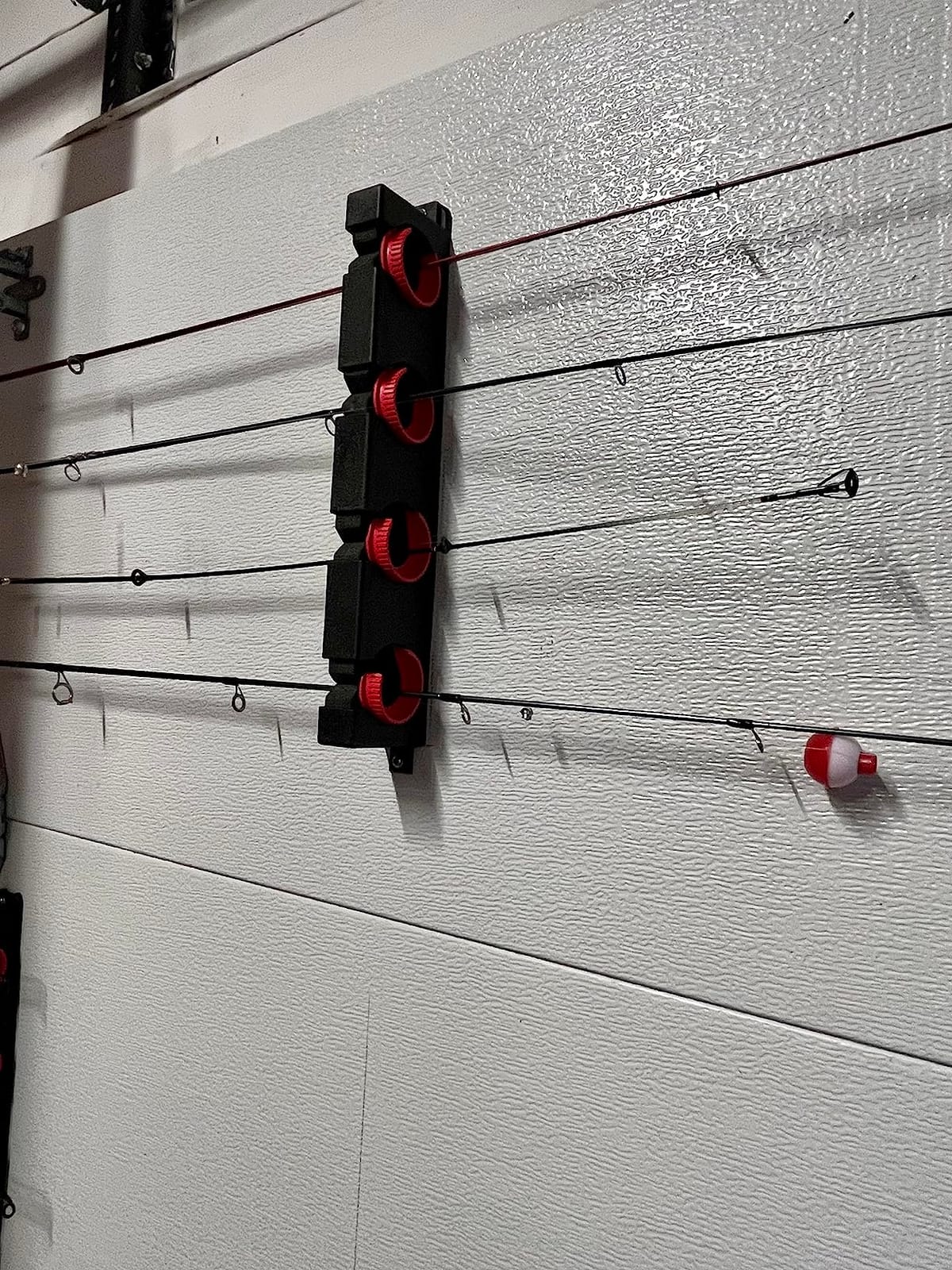Berkley Twist Lock Fishing Rod Rack, Stores 4 Rods, Black, Soft Foam Grip Pads Protect Rod Finishes, Durable Construction, Easy to Mount with Common Tools customer photo 2