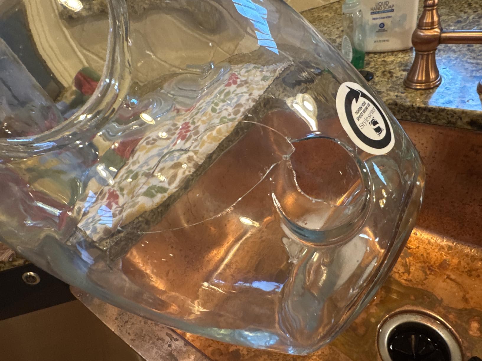 Style Setter Glass Beverage Drink Dispenser Fortuna with Metal Stand, 2 Gal customer photo 2