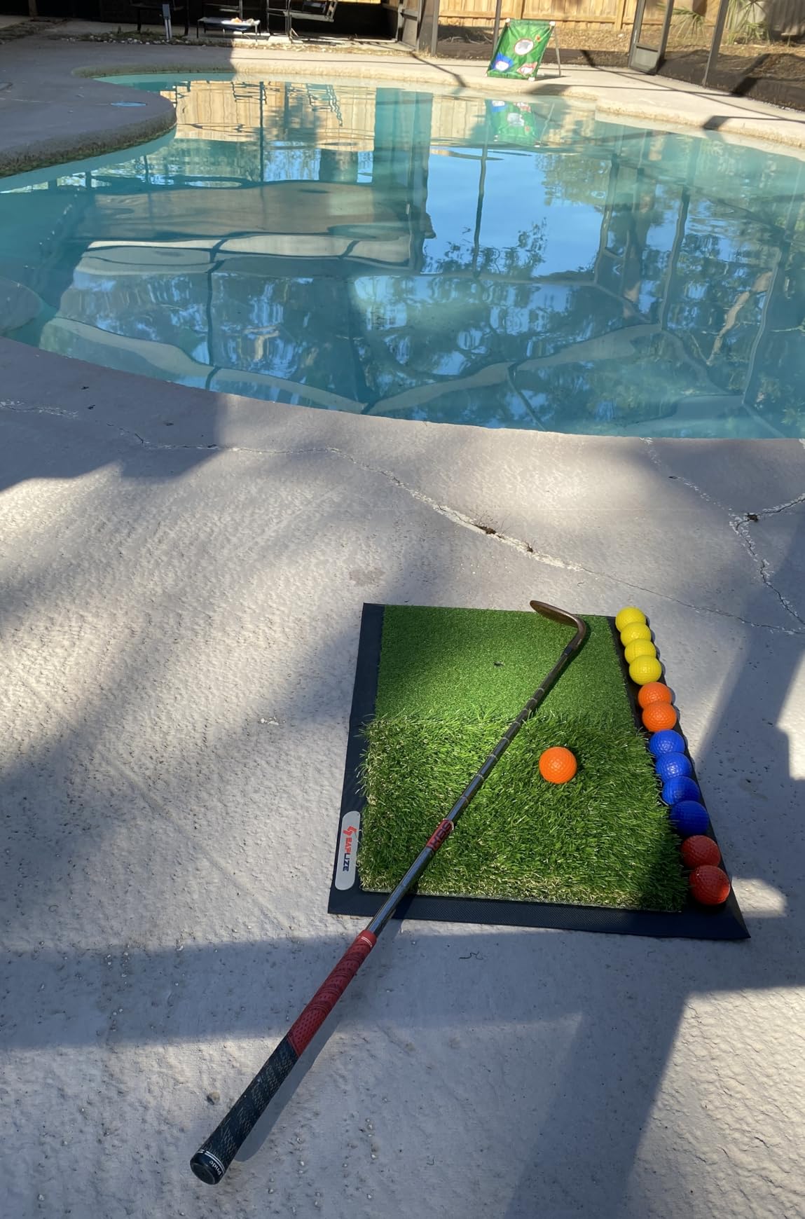 SAPLIZE Foldable Heavy-Duty Golf Hitting Mat with 10mm EVA Backing for Indoor/Outdoor Swing & Chipping, Golf Accessories & Gift for Men & Women customer photo 2