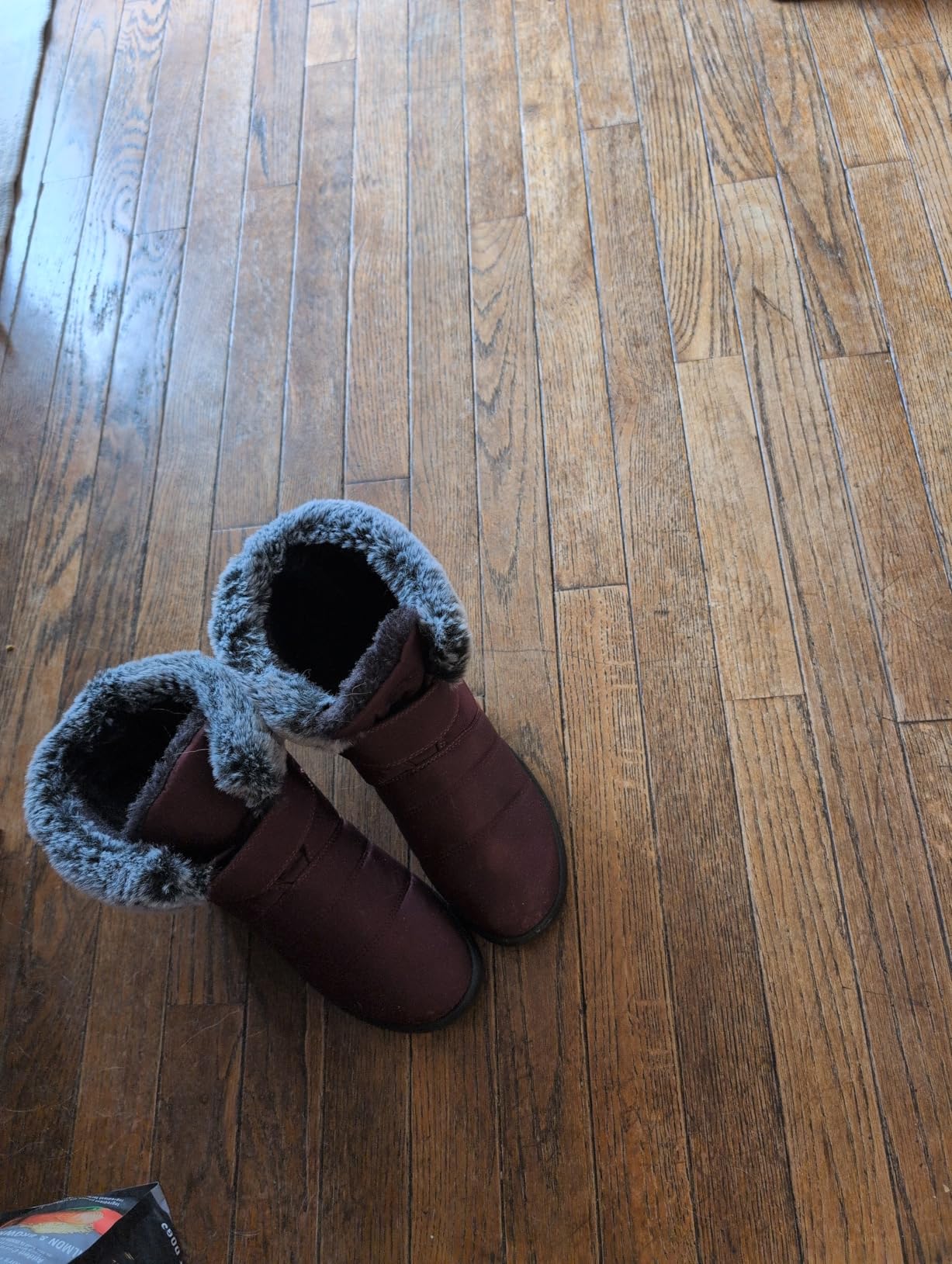 Aomigoct Women Winter Snow Boots: Fur Lined Warm Slip On Boots for Women Waterproof Booties Comfortable Outdoor customer photo 1