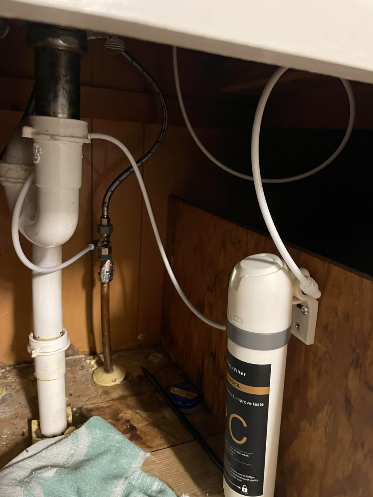 WINGSOL Under Sink Water Filter System with Chrome Faucet, NSF/ANSI 42&53 Anti-Clog Pleated Filter Quick Change EZ Install, Reduce PFAS/Lead/Chlorine/Sediment, 8K Gallons Long-Lasting Water Filter customer photo 1