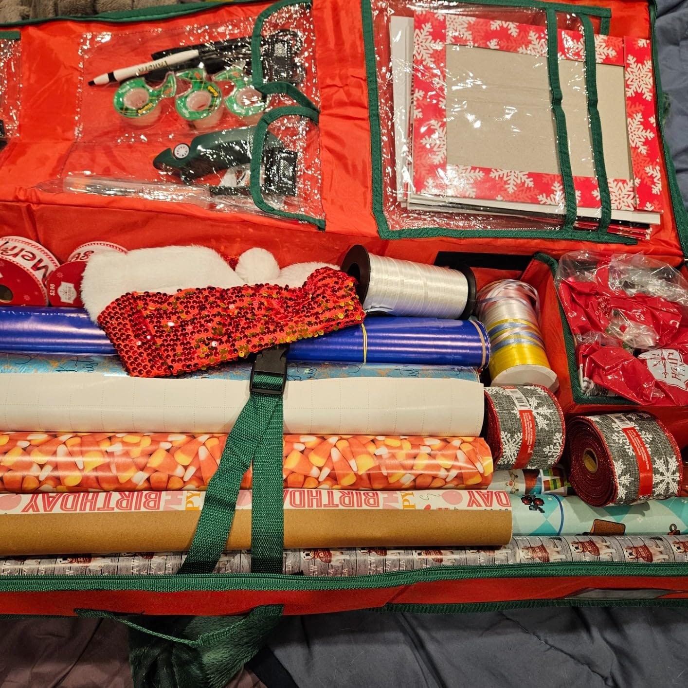 MaidMAX Wrapping Paper Storage, Wrapping Paper Organizer Storage, 42x10x10