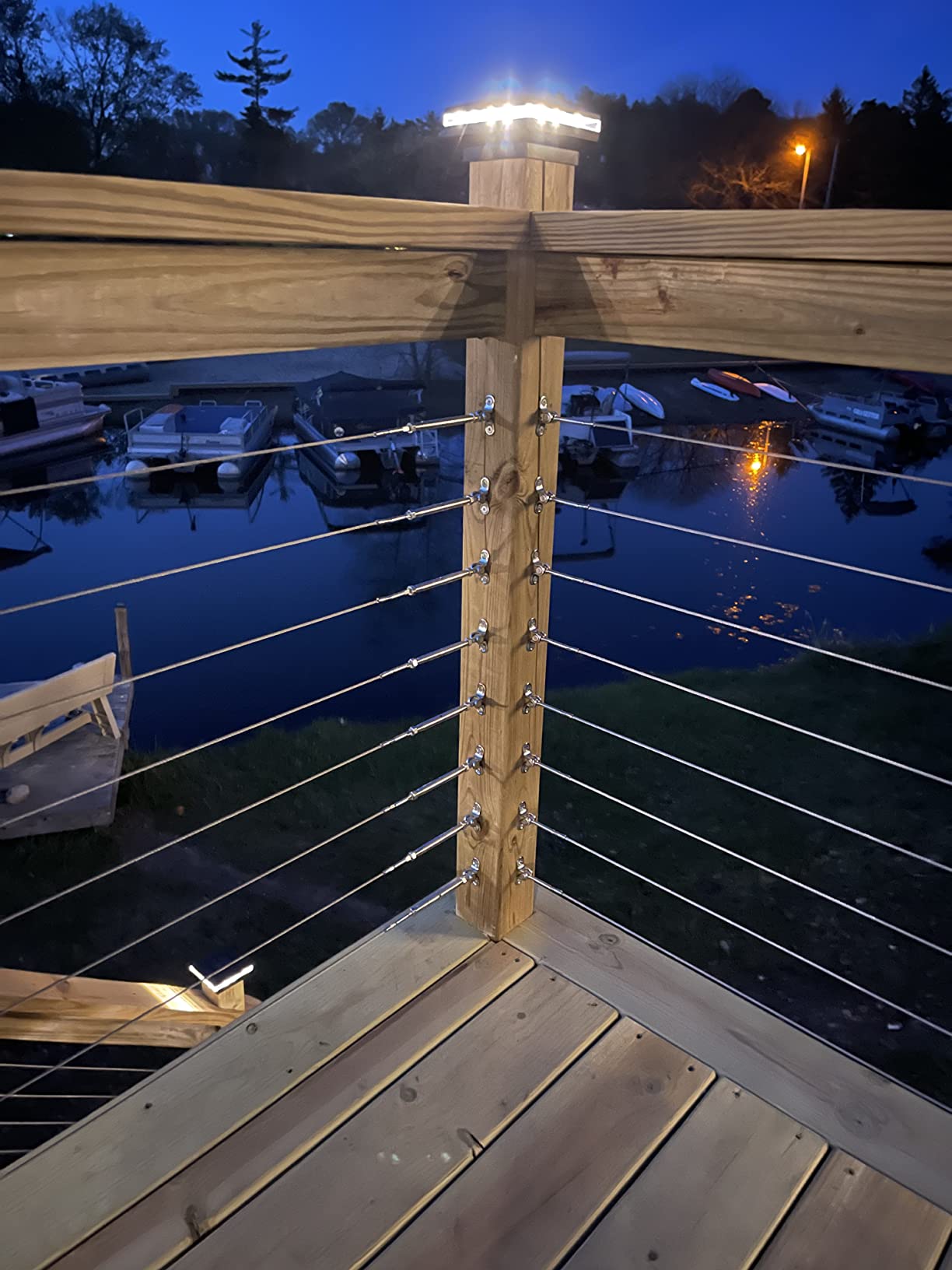 Cable Railing Hardware, 30 Pairs Stainless Steel Cable Railing Kit, for 1/8 Cable Railing System, T316 Marine Grade, 180° Angle Adjustable customer photo 2