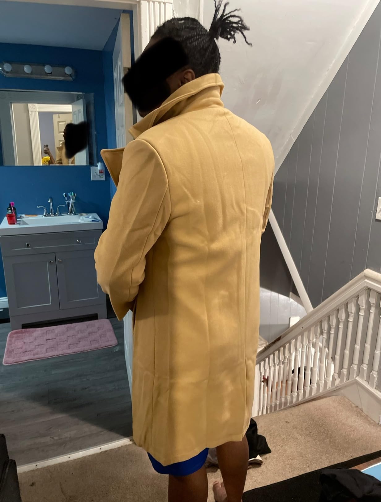 Makkrom Mens Double Breasted Trench Coat Business Casual Winter Overcoats customer photo 1