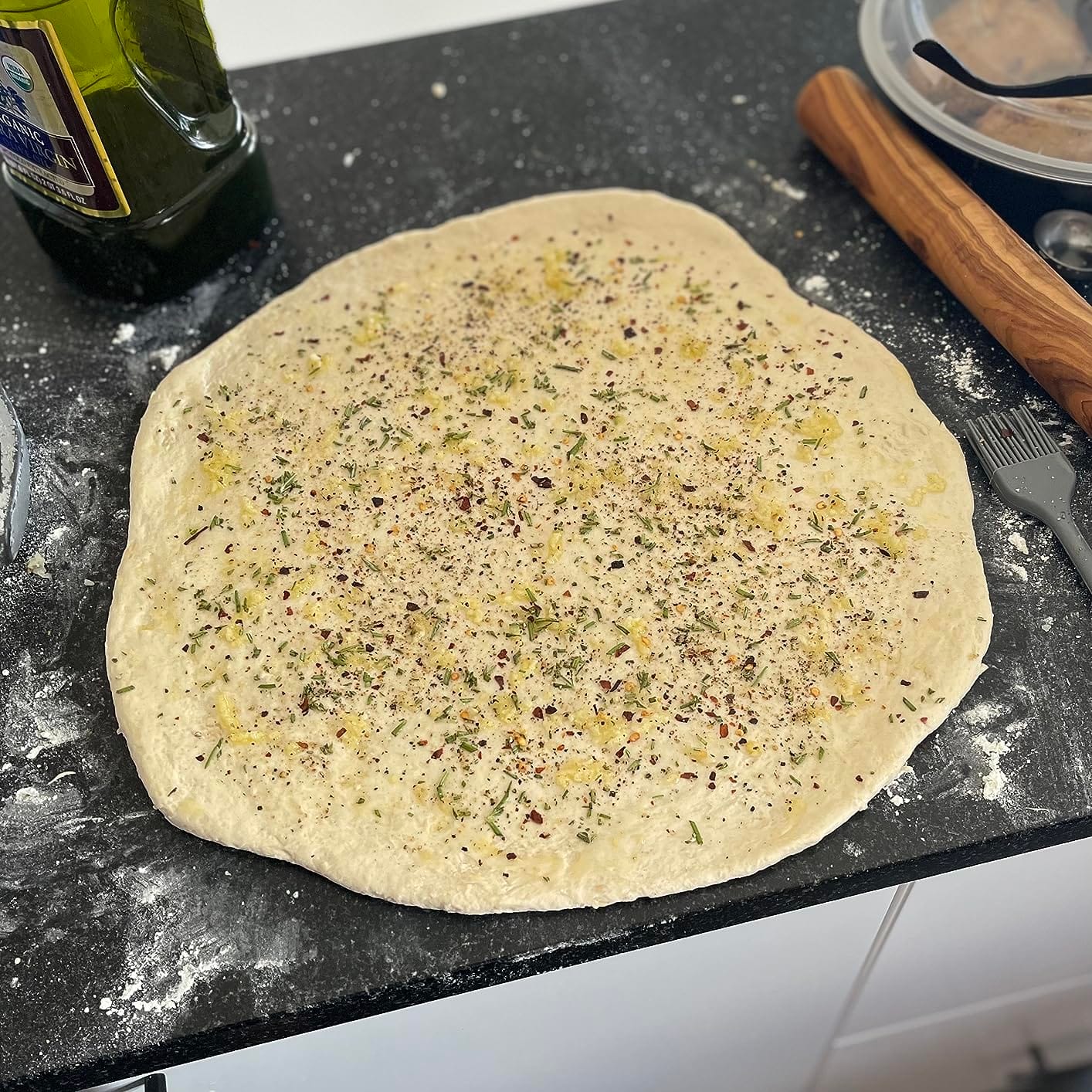 16-Inch Pizza Stone for Oven and Grill, Baking Stone for Bread, Round customer photo 2