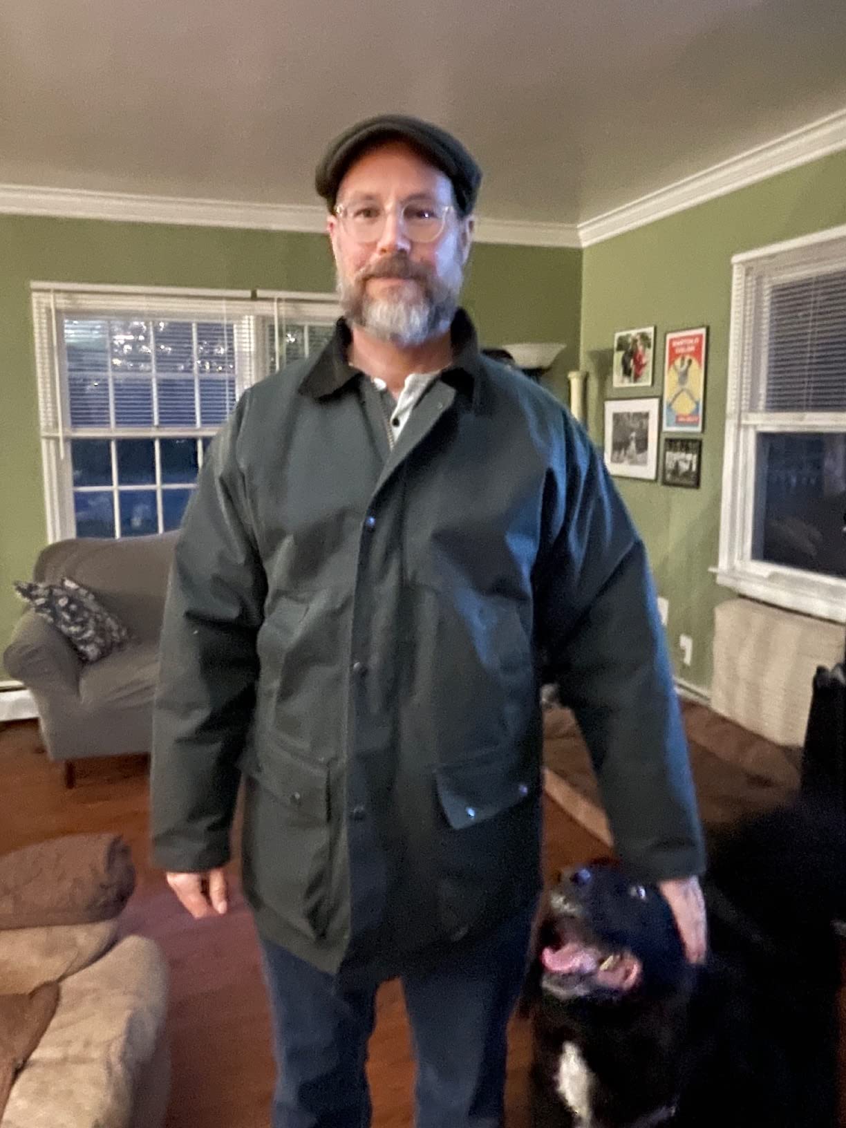 Walker and Hawkes Wax Padded Blackstone Jacket for Men - Waterproof Canvas Jacket with Soft Cotton Lining, Padded Filling customer photo 2