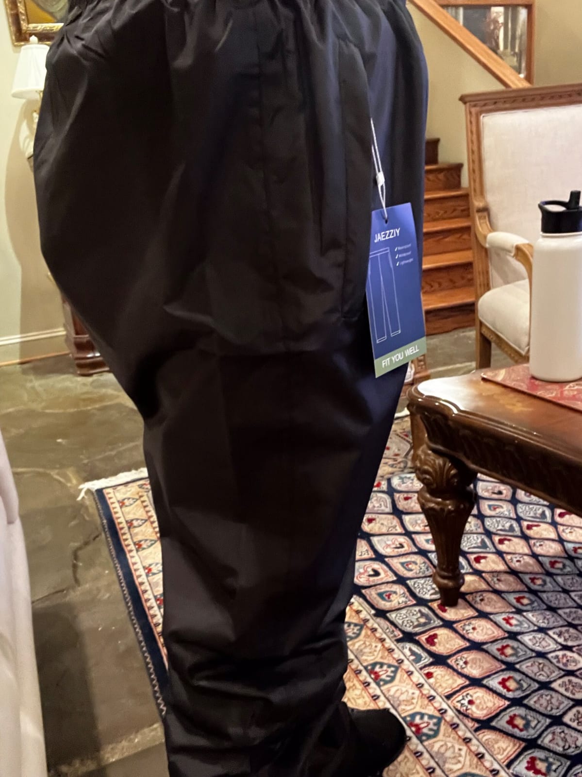 Women's Rain Pants Waterproof Hiking Pants, Lightweight Windproof Rain Over Pants for Golf, Fishing, Hiking customer photo 1