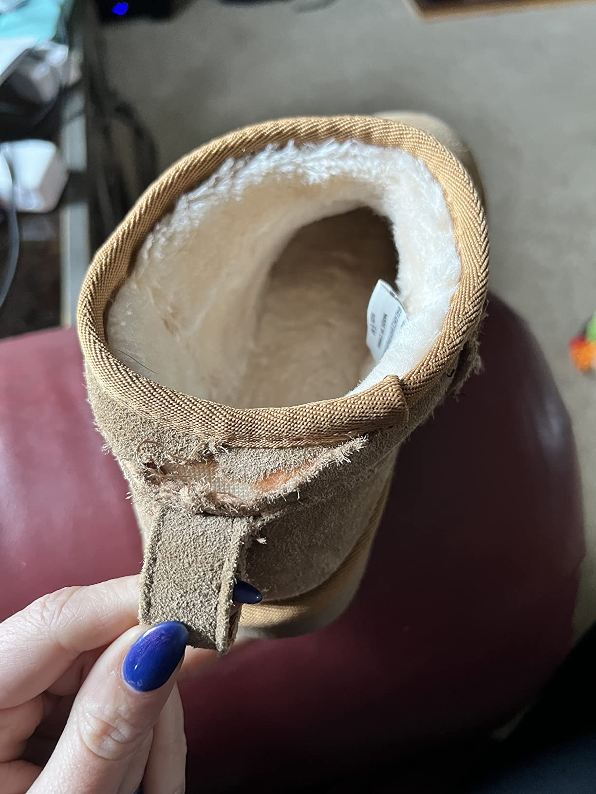 CUSHIONAIRE Hip-3 Genuine Suede Leather Ankle Boots for Women – Pull On Cozy Faux Fur Boots Womens Shoes with Comfortable Memory Foam customer photo 1