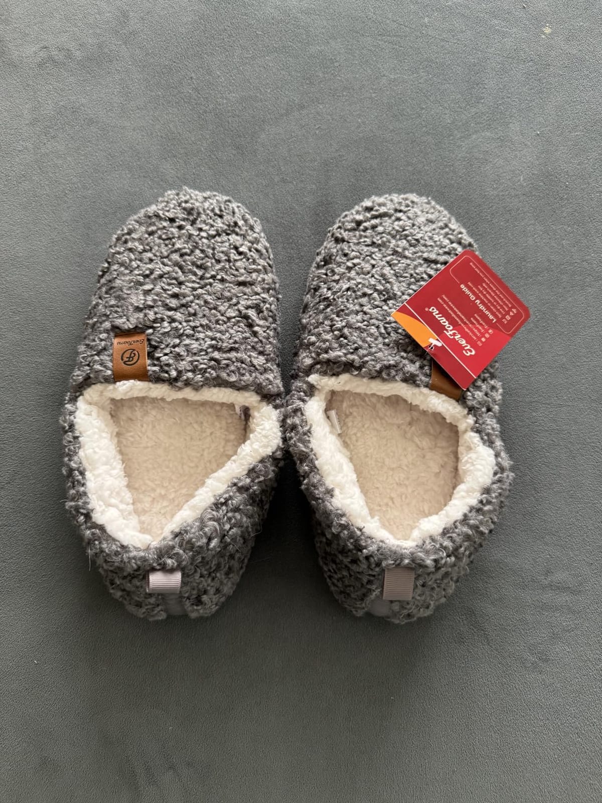 EverFoams Women’s Soft Curly Slippers Memory Foam Lightweight House Shoes customer photo 2