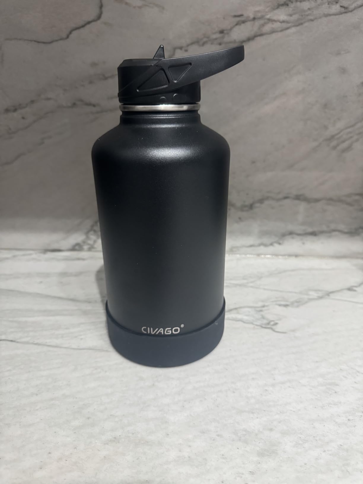 CIVAGO 64 oz Insulated Stainless Steel Water Bottle With Straw and 3 Lids customer photo 2