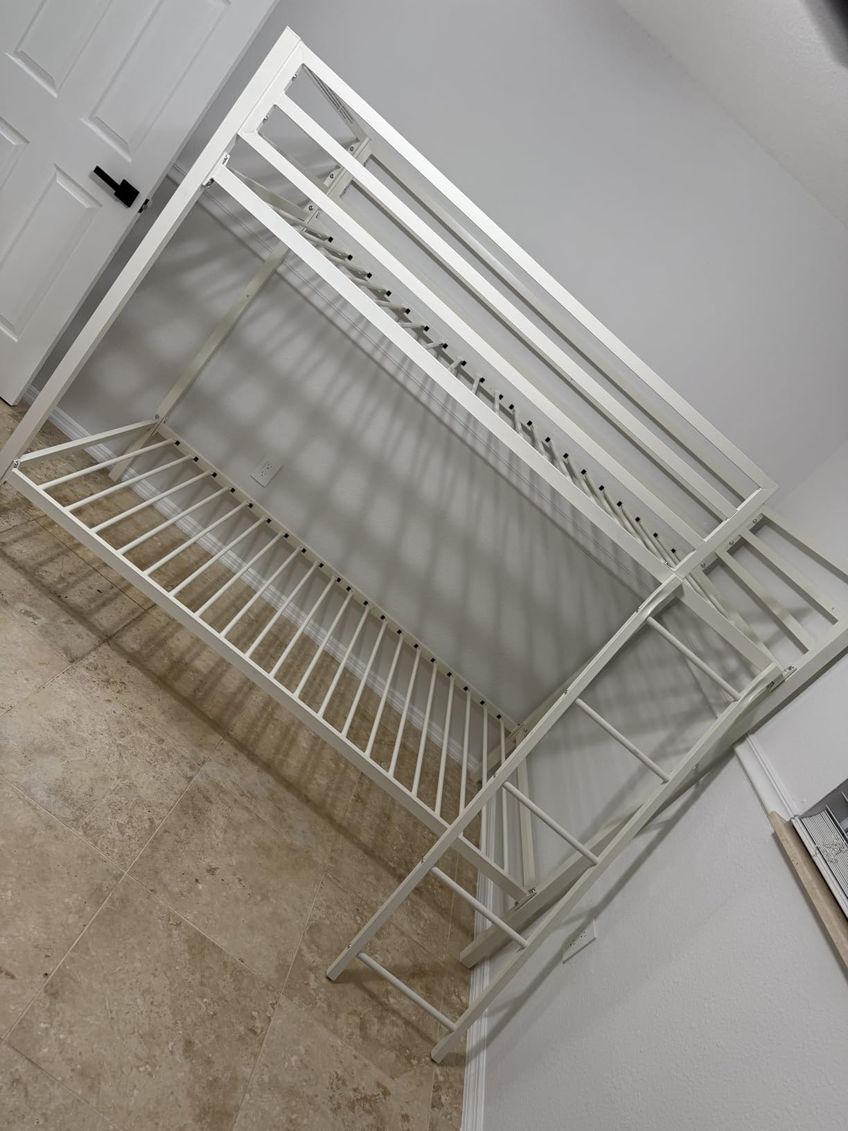 SHA CERLIN Bunk Bed Twin Over Twin Size with Ladder and Guardrail,Black customer photo 1