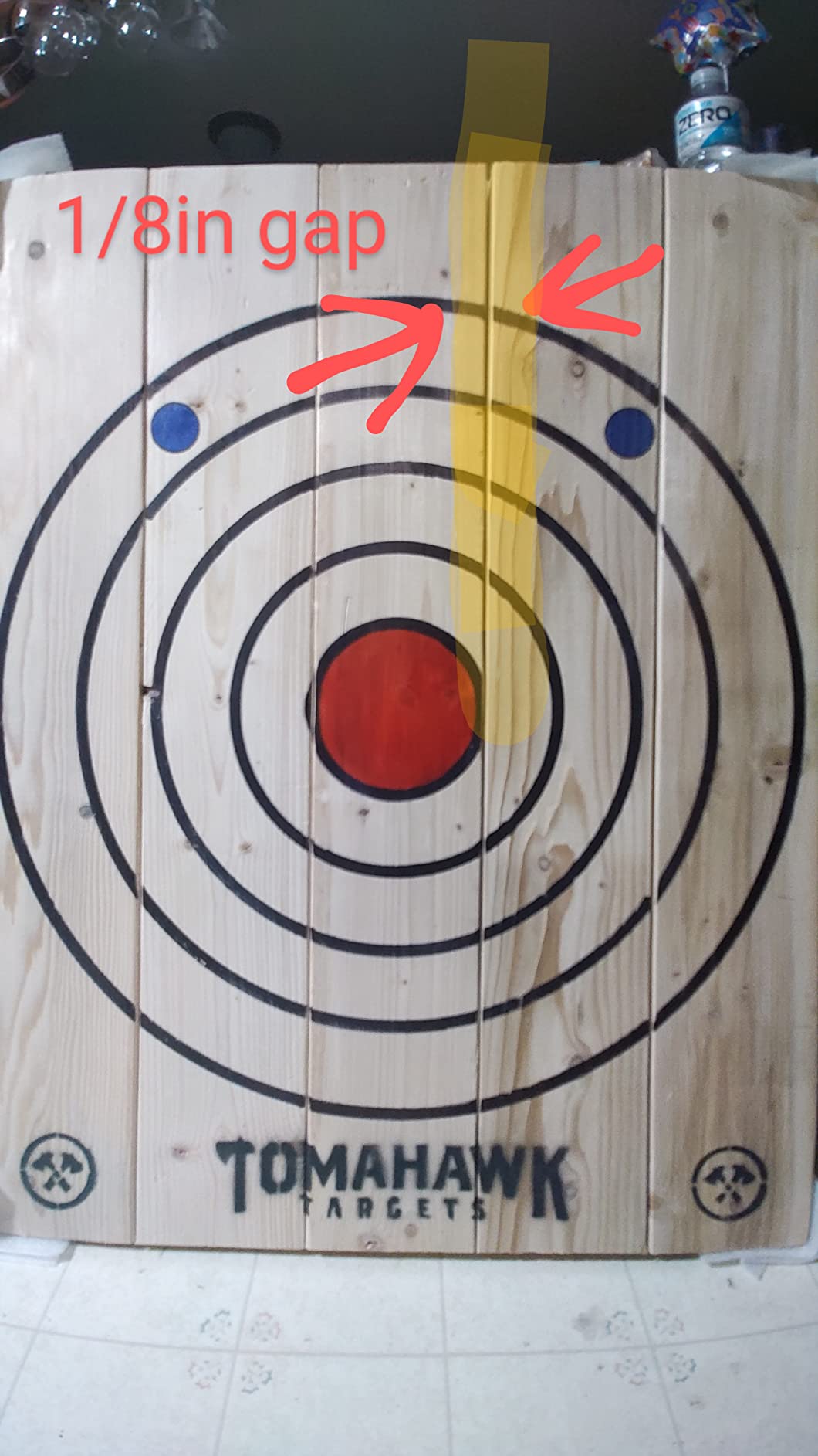 Tomahawk Targets - Large 4-Ring Hanging Axe Throwing Target Board and Knife Throwing Target Board customer photo 1