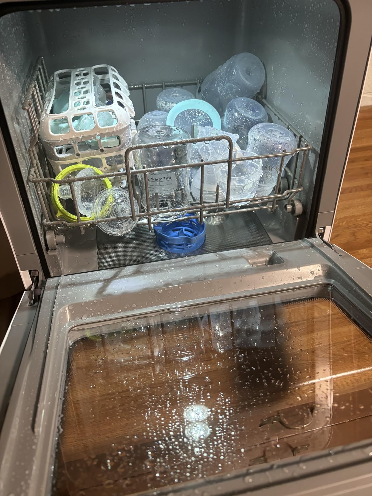 COMFEE' Portable Mini Dishwasher Countertop with 1.32Gal Built-in Water Tank for Apartments& RVs, No Hookup Needed, 6 Programs, 360° Dual Spray, 162℉ High-Temp& Air-Dry Function customer photo 2