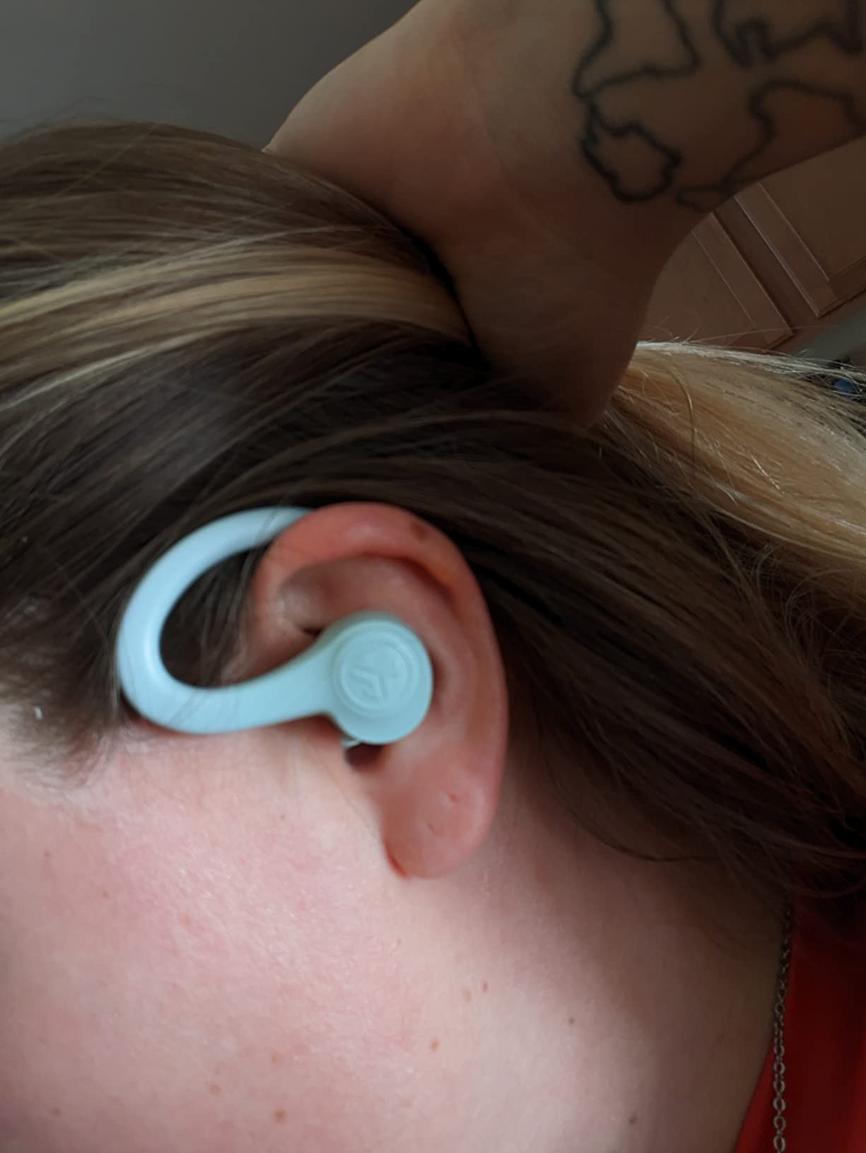 JLab Go Air Sport, Wireless Workout Earbuds Featuring C3 Clear Calling, Secure Earhook Sport Design, 32+ Hour Bluetooth Playtime, and 3 EQ Sound Settings (Graphite/Black) customer photo 2
