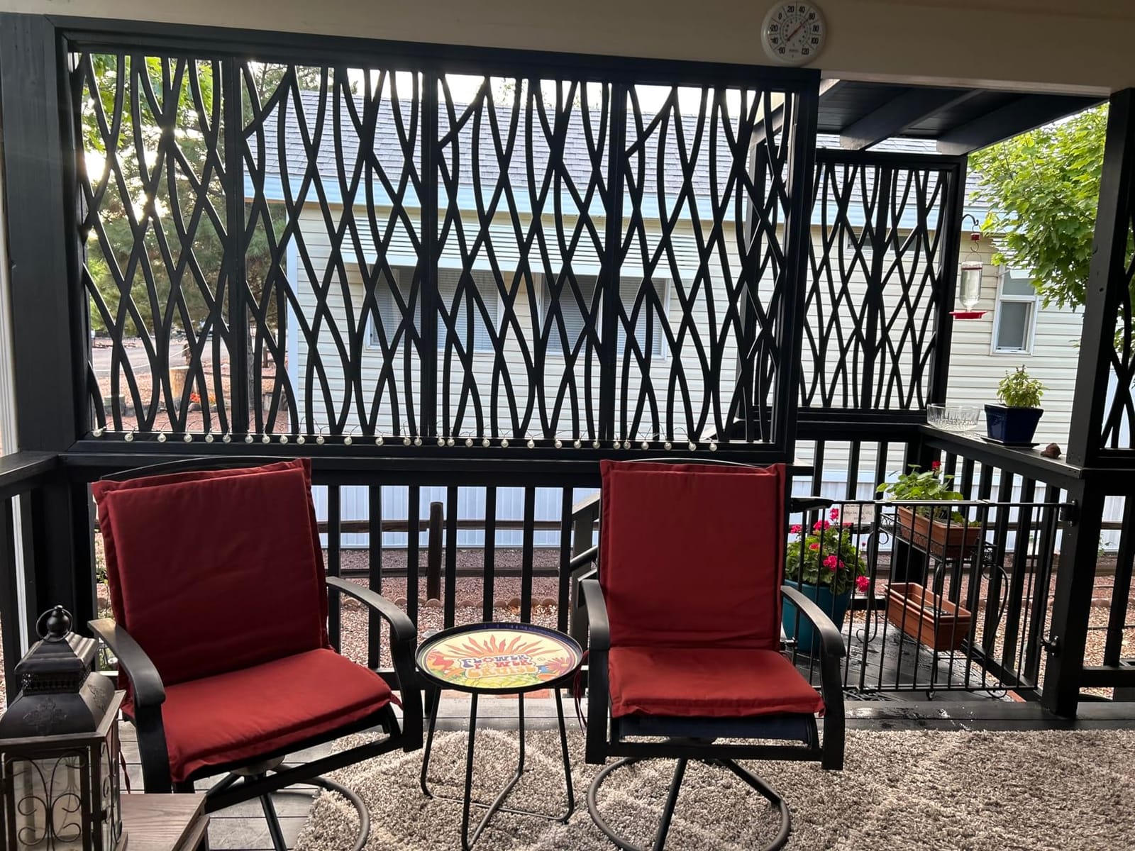 Wave Decorative Lattice, Privacy Screen, Deck Skirting, Multi-use Panel (2 ft. x 4 ft., Black, 1) customer photo 1