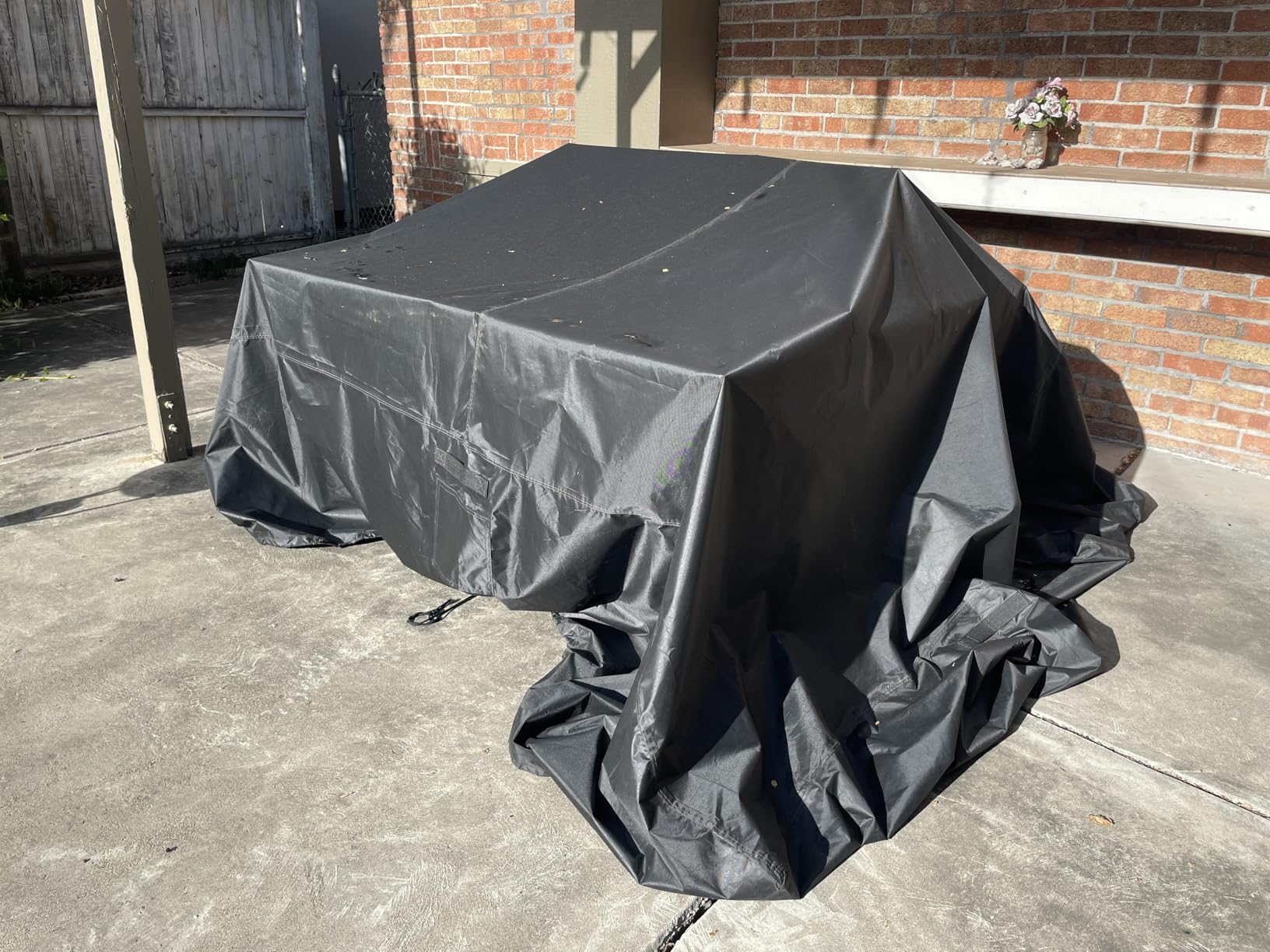 Ruimoy Patio Furniture Covers, Outdoor Furniture Cover Waterproof, General Purpose, Outside Table and Chair Covers, Heavy Duty 600D (108 Inch L x 82 Inch W x 27.9 Inch H) customer photo 2