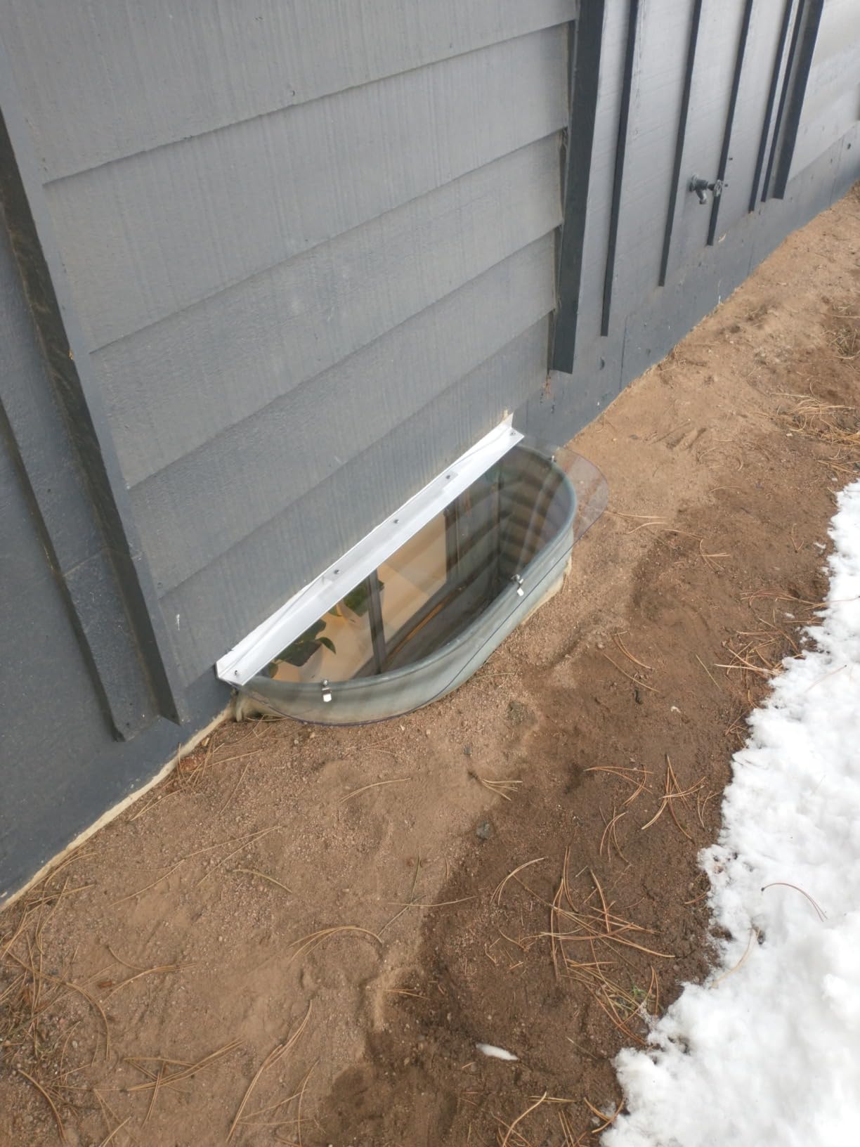 Clear Polycarbonate Window Well Cover Sloped Elongated (40