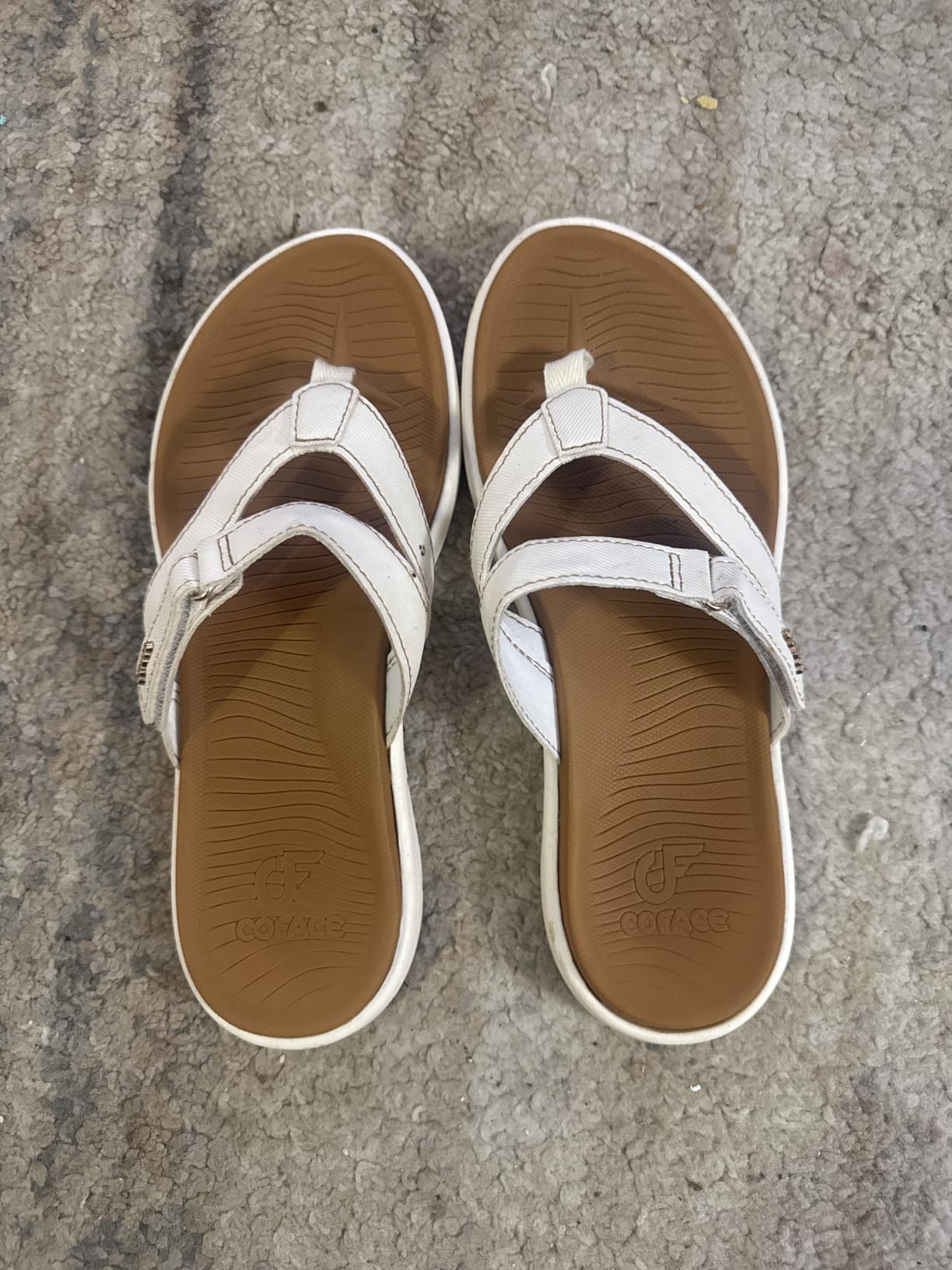 COFACE Womens Orthopedic Flip Flops Arch Support Yoga Walking Thong Sandals customer photo 1