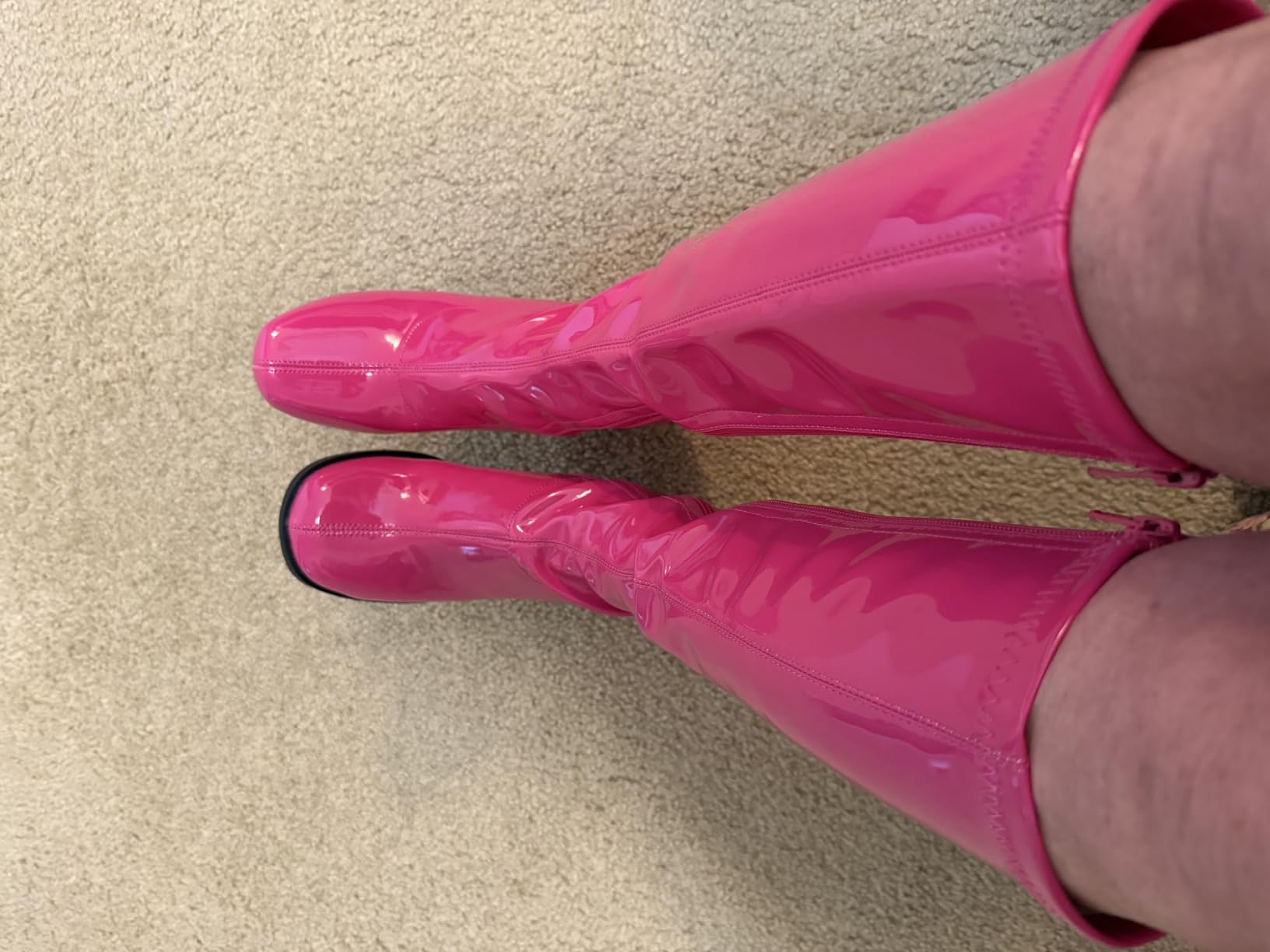 DREAM PAIRS Women's Gogo Boots Chunky Knee High Boots customer photo 2