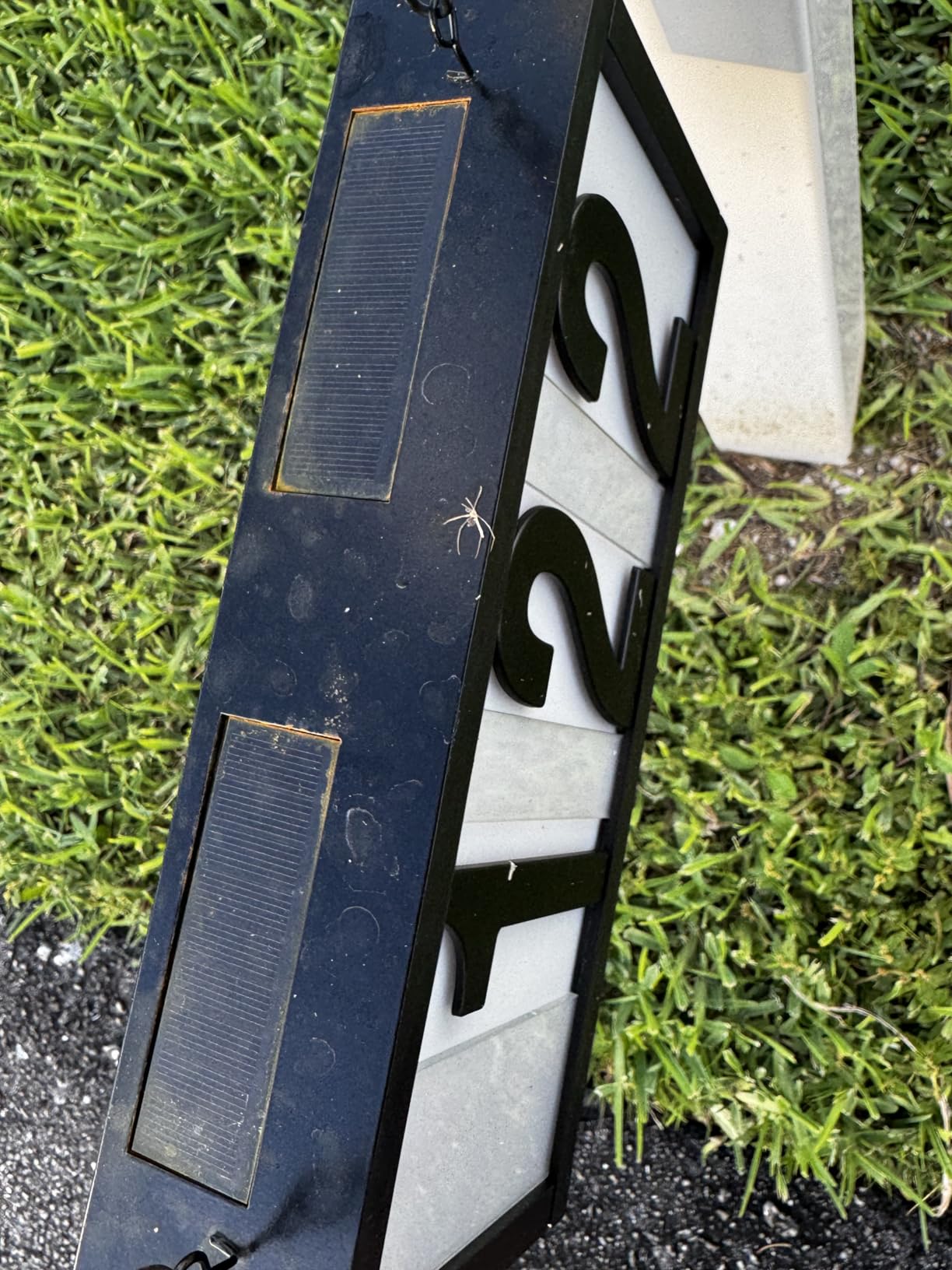 Metal Solar Address Signs for Yard | House Numbers for Outside | 50 Numbers (0-9), Warm White & Cold White, Weather-Resistant Solar-Powered LED Illuminated Address Plaques - Double Stake customer photo 2