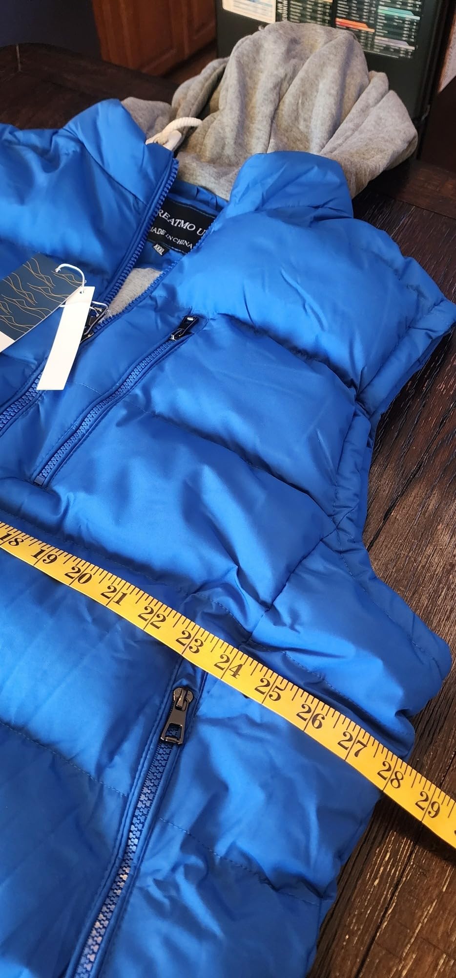 CREATMO US Men's Outdoor Winter Vest Outerwear Removable Hooded Padded Puffer Sleeveless Vest customer photo 1