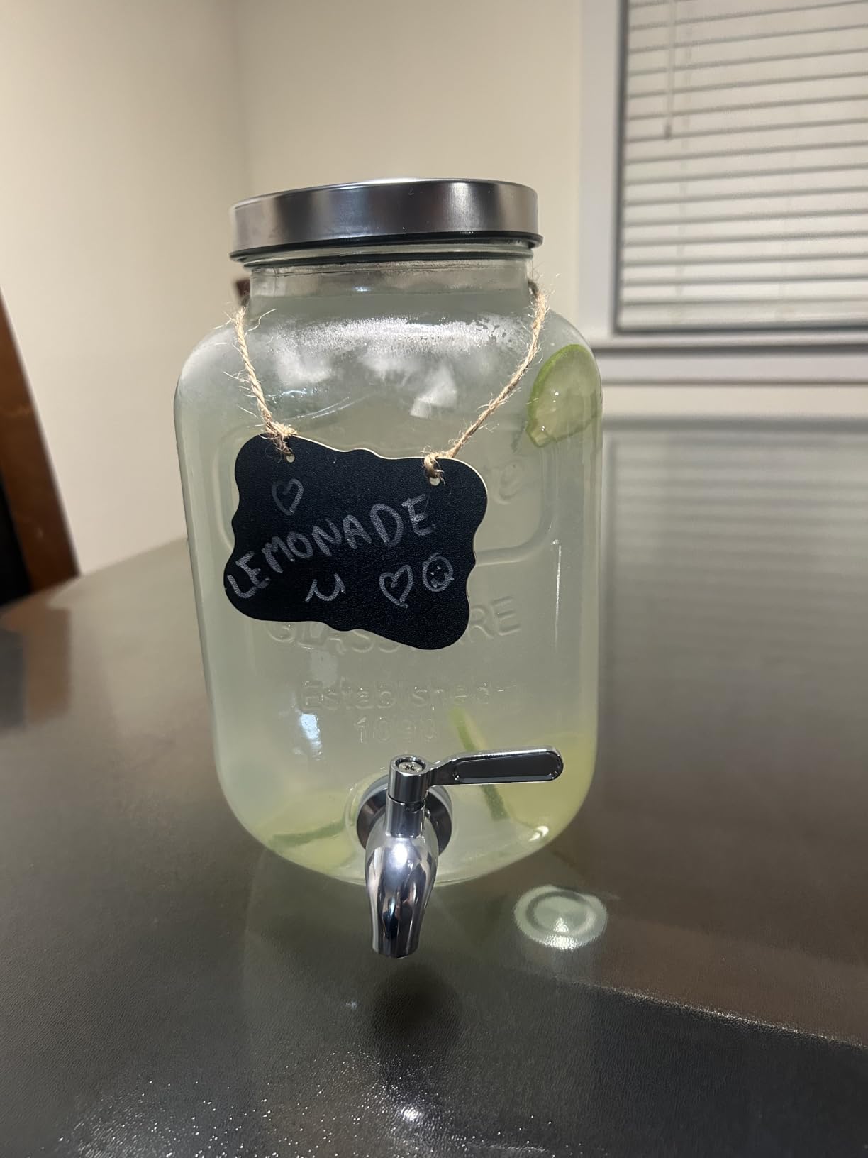 1 Gallon Drink Dispenser with Spigot 18/8 Stainless Steel - Airtight & Leakproof Glass Sun Tea Jar customer photo 1