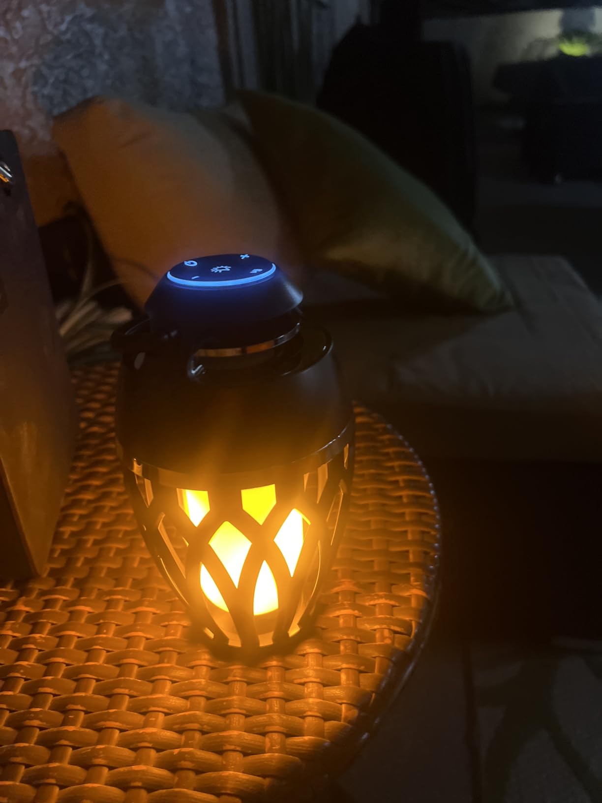 2 Pack Outdoor Bluetooth Speakers with Flame Flickers Light IPX5 Waterproof customer photo 1