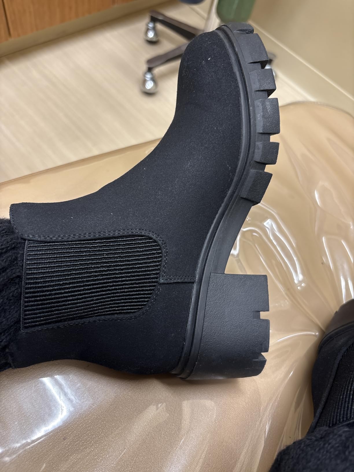 Athlefit Women's Slip on Chelsea Ankle Boots customer photo 1