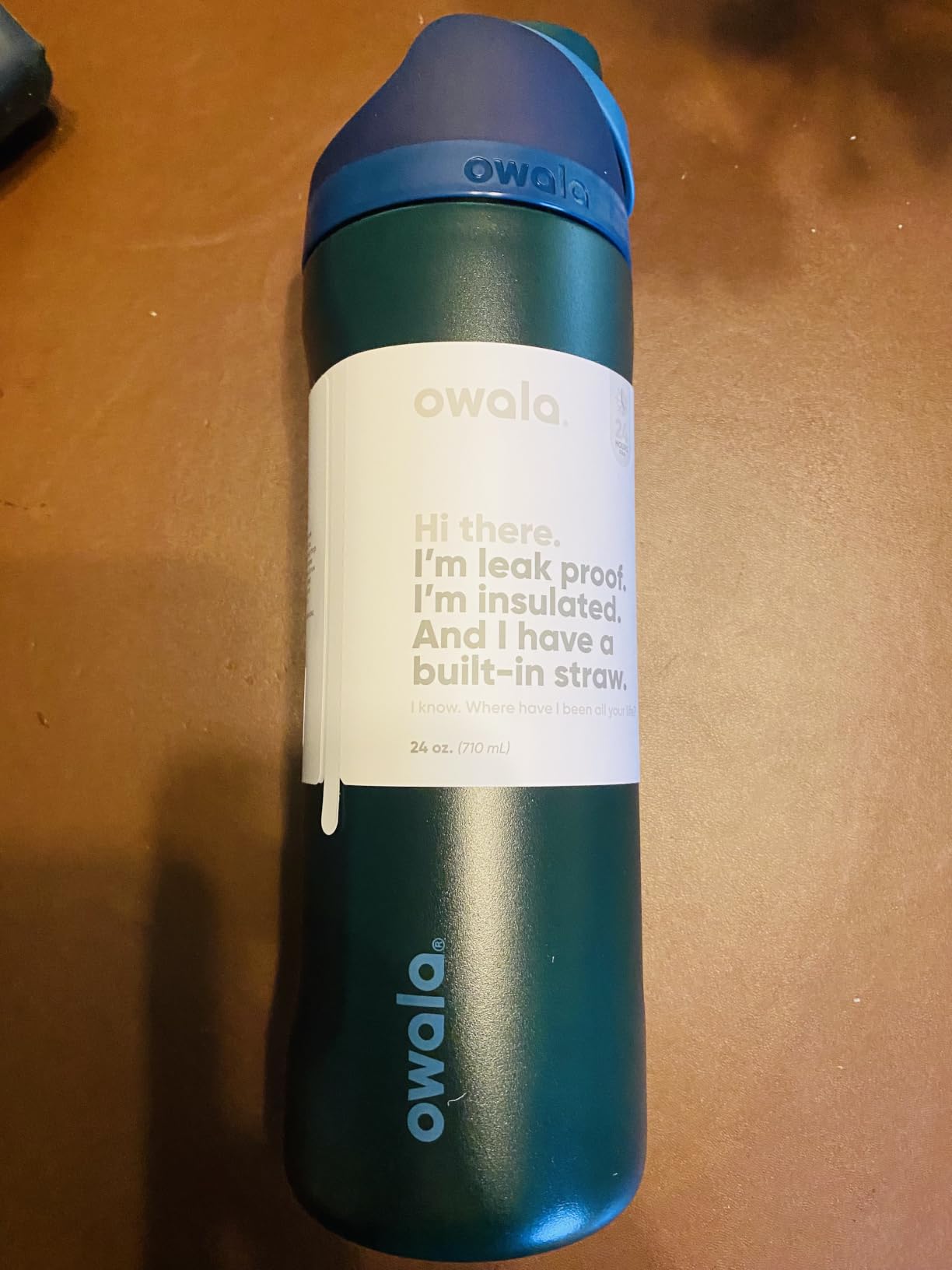 Owala FreeSip Stainless Steel Water Bottle 40 oz Shy Marshmallow customer photo 2