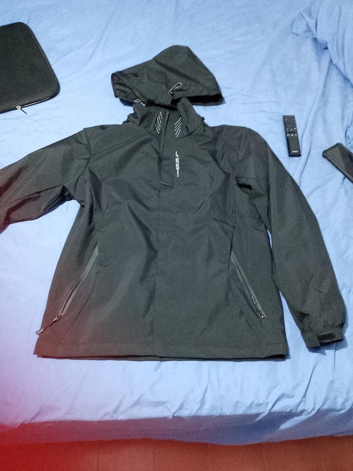 Men's Lightweight Waterproof Rain Jacket,Shell Hooded Outdoor Raincoat Hiking Windbreake jacket customer photo 1