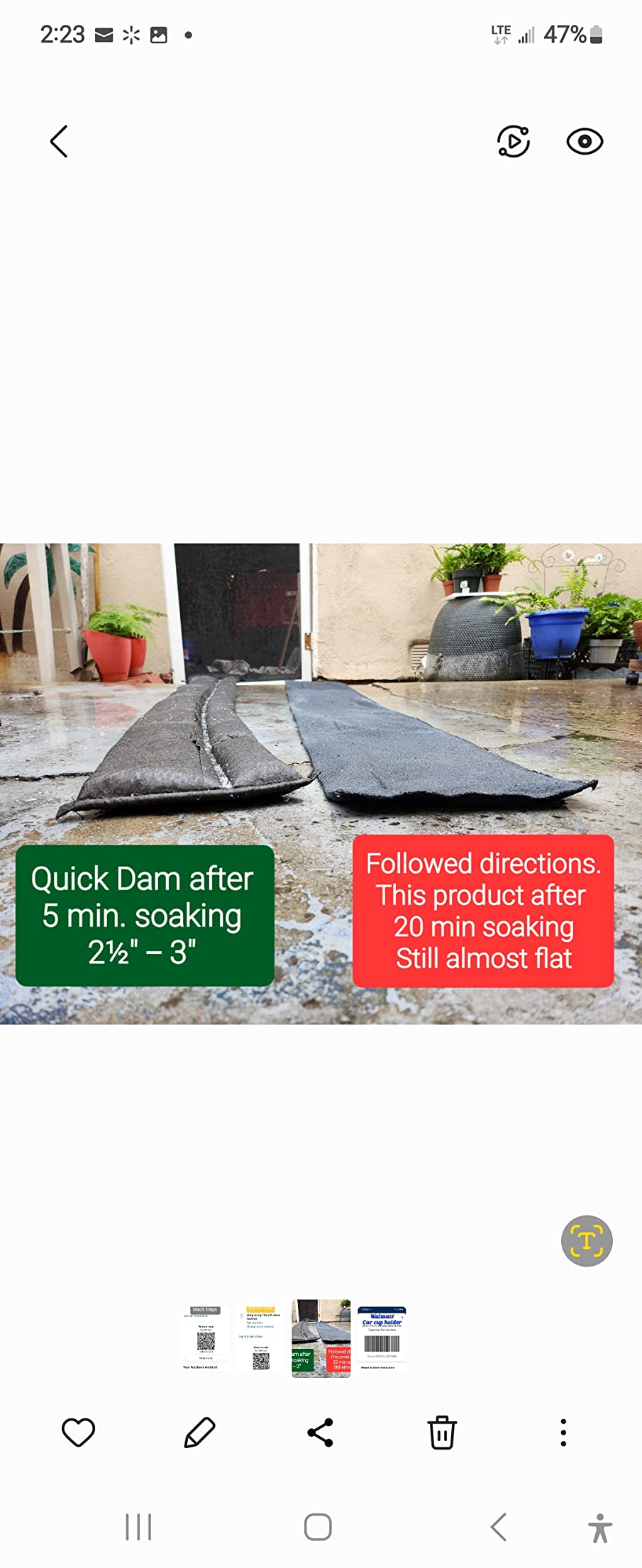 10FT Water Activated Flood Barriers for Home Door, Sandless Sand Bags for Anti Flood Control customer photo 1