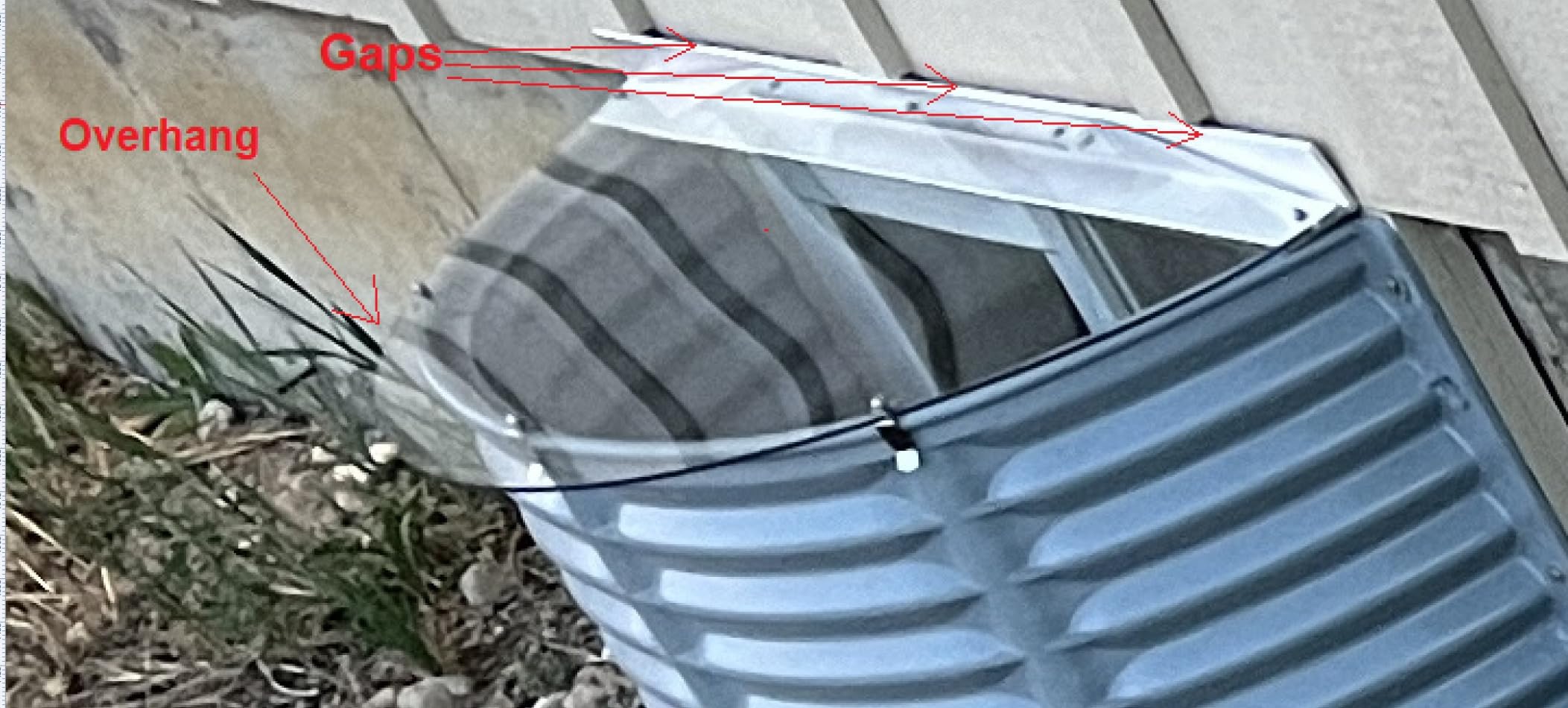 Clear Polycarbonate Window Well Cover Sloped Semi-Circle 40