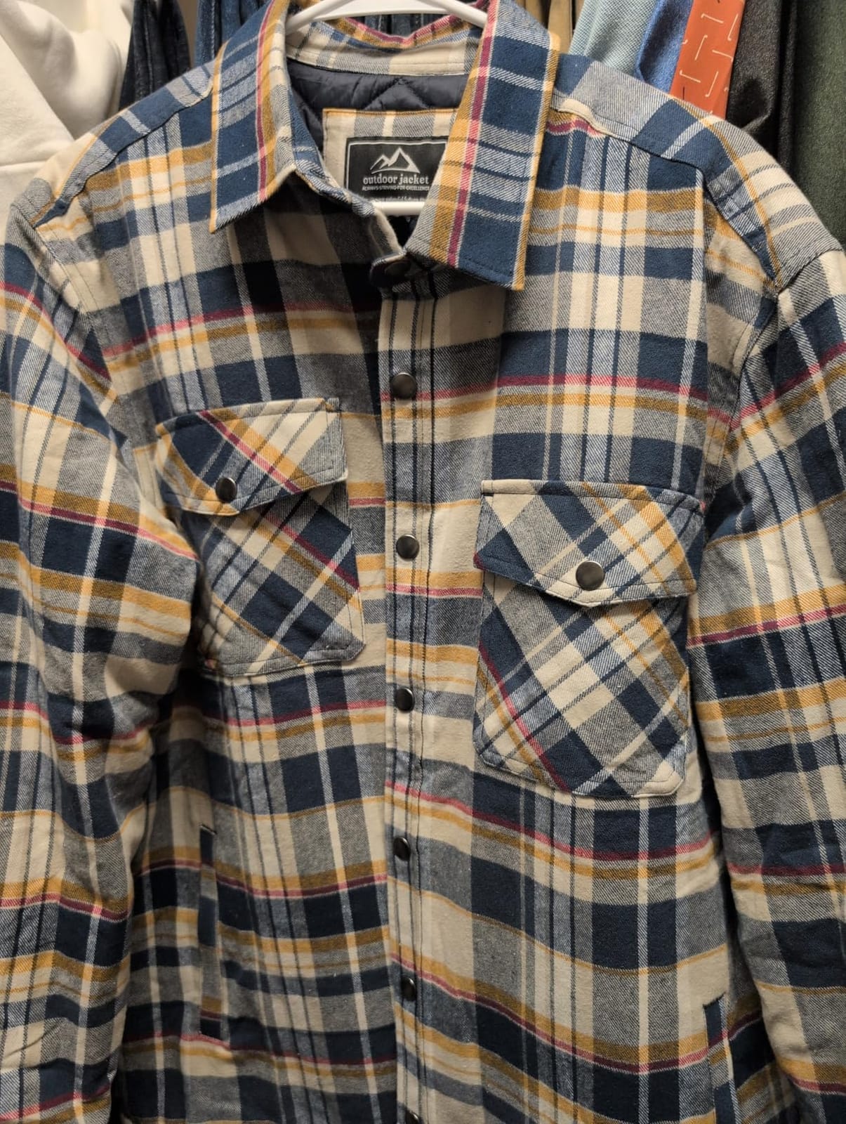 TACVASEN Men's Flannel Shirt Quilted Lined Theraml Winter Coat Button Down Insulated Flannel Shirts Jacket customer photo 2