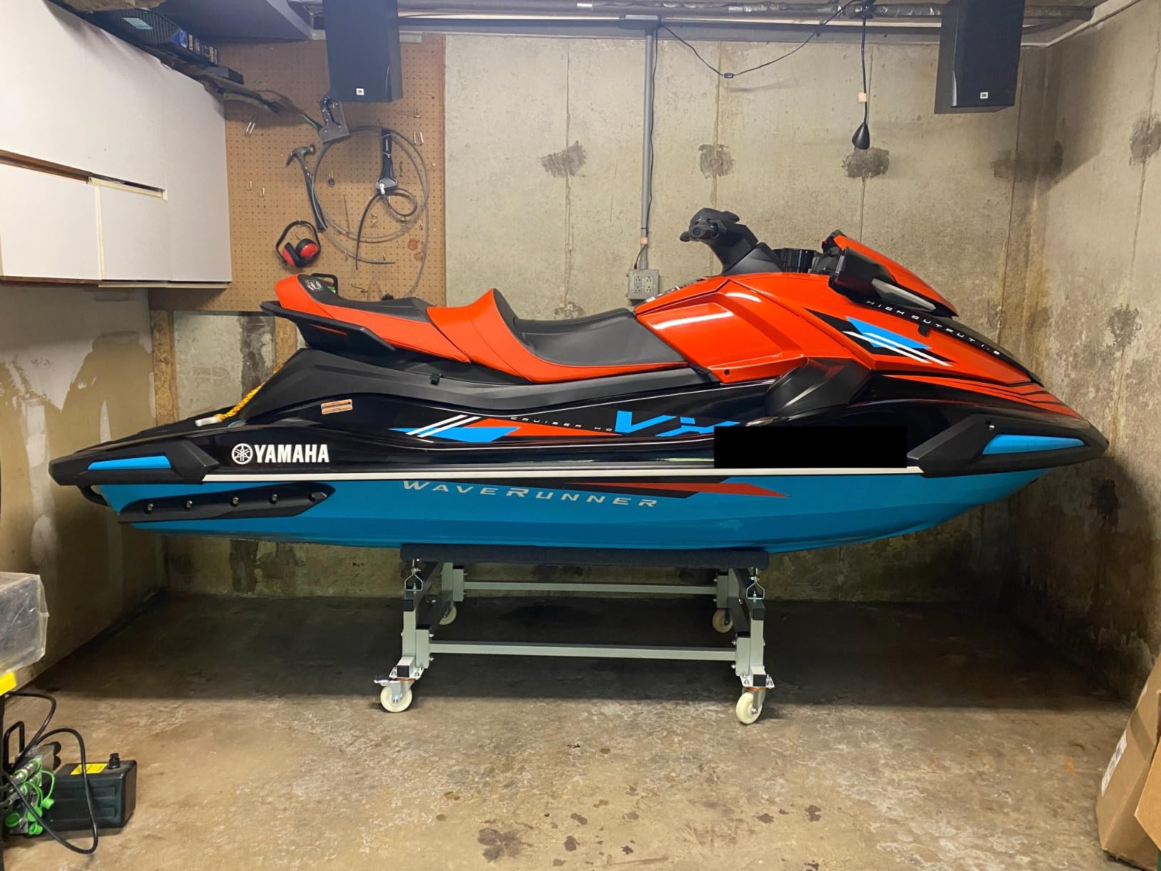 Jet Ski Dolly Cart, PWC Stand with Adjustable Carpeted Bunks | 1000 lbs Capacity, with 4 Casters and 2 Brakes, Heavy-Duty Jet ski/PWC storage and transport customer photo 2